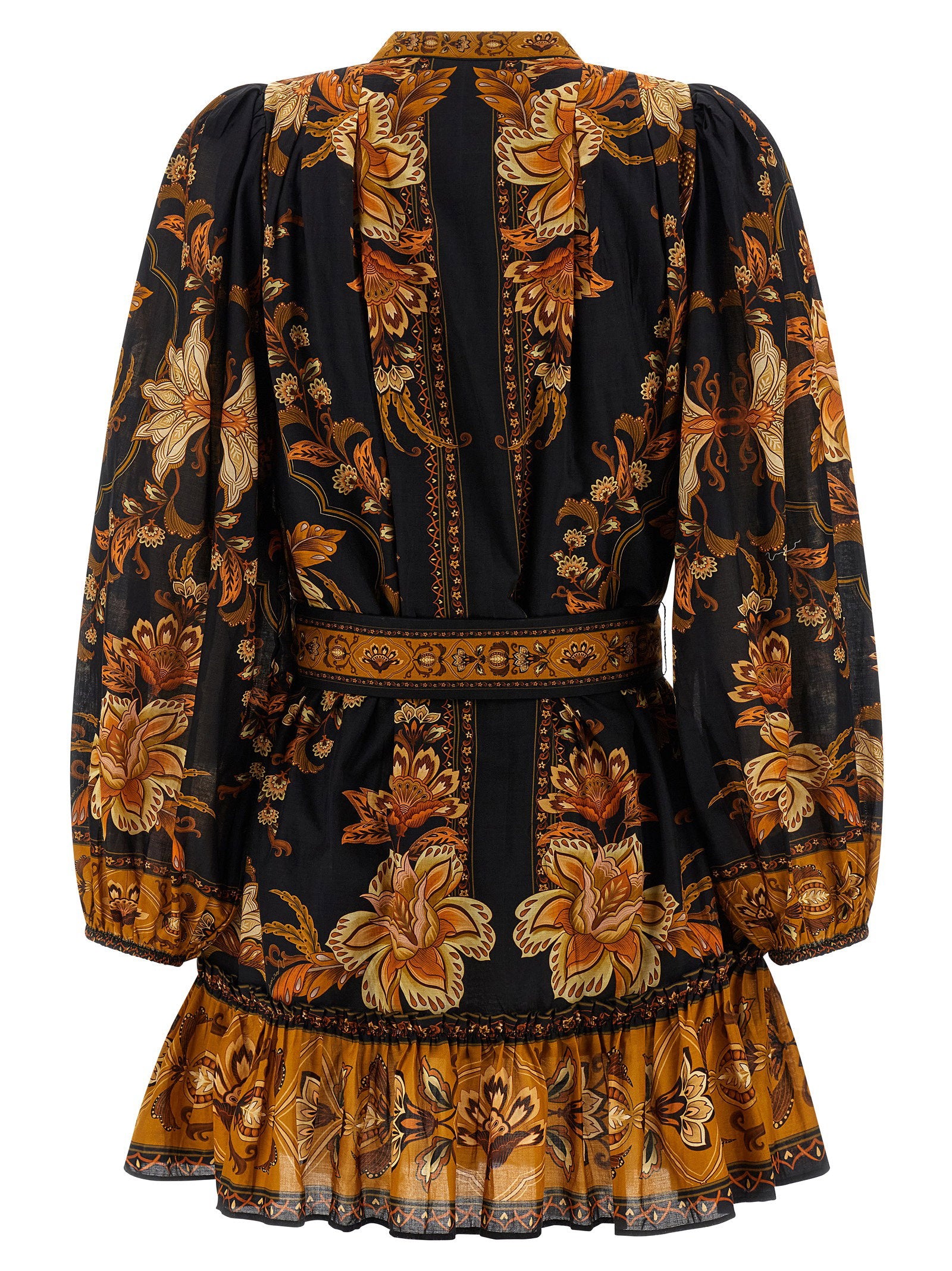 Farm Rio Majestic Garden Black Dress