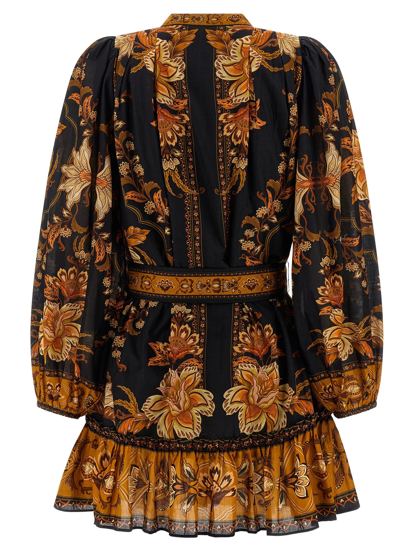 Farm Rio Majestic Garden Black Dress