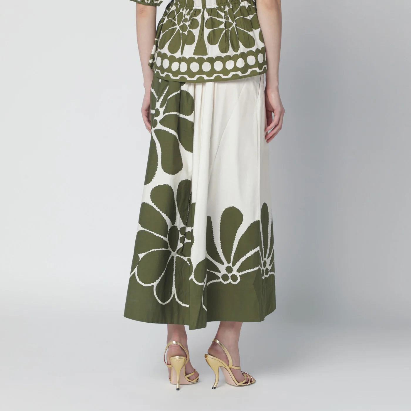 FARM Rio Palermo maxi skirt with green print