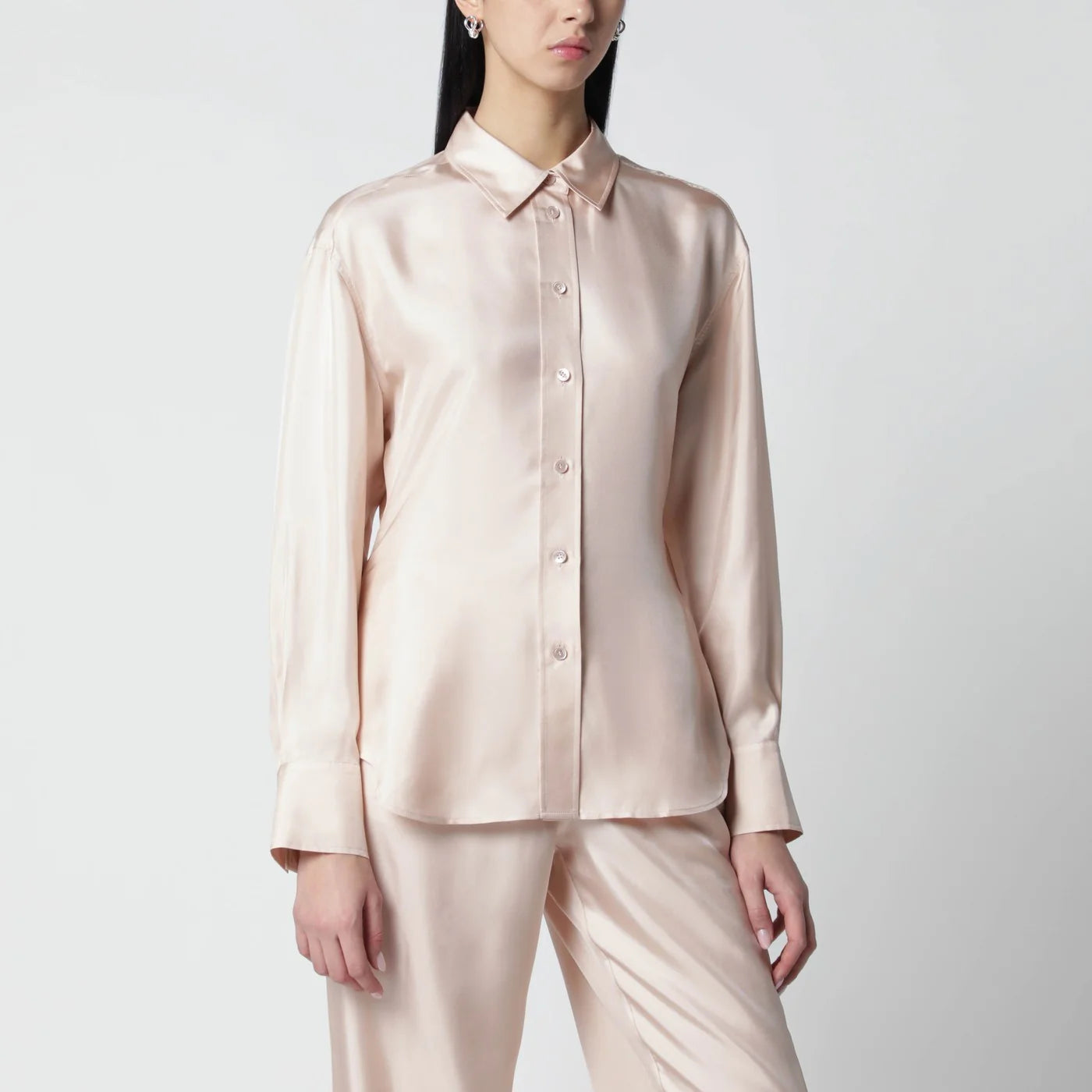 Róhe Light pink silk shirt