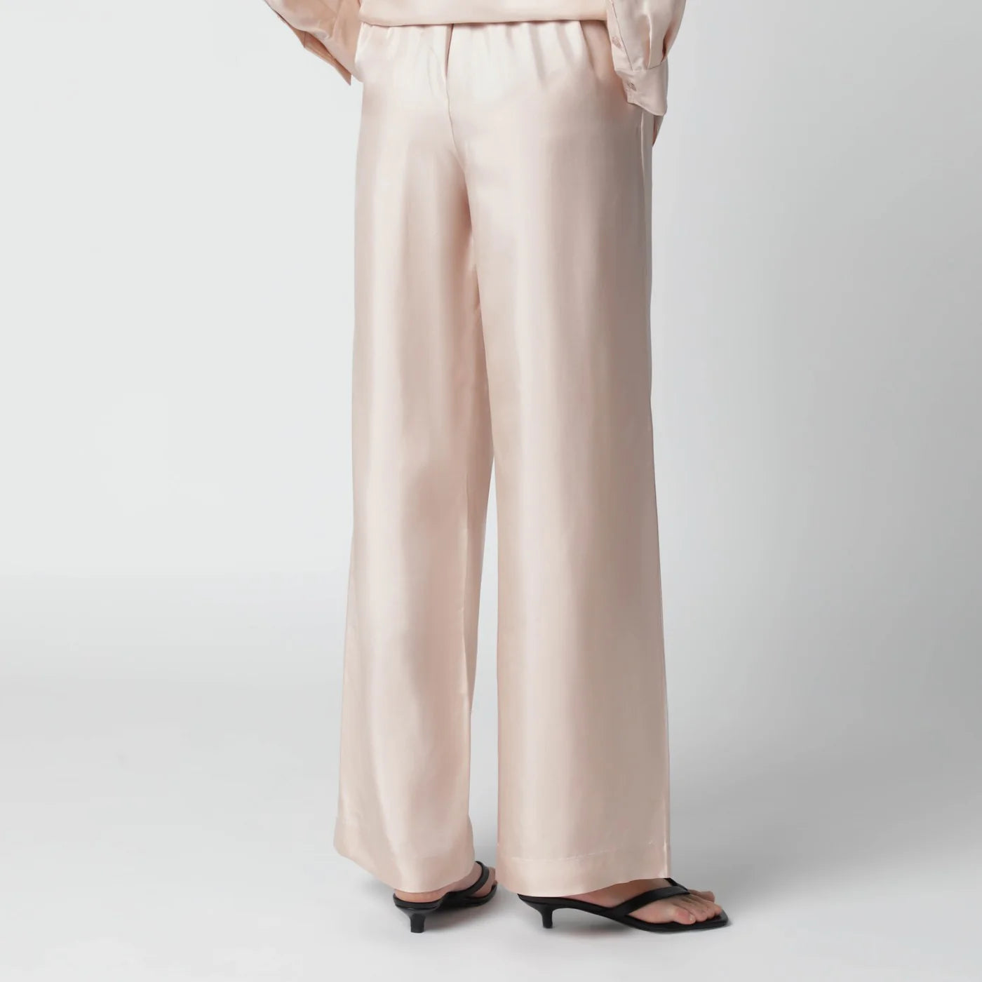 Róhe Light pink silk trousers