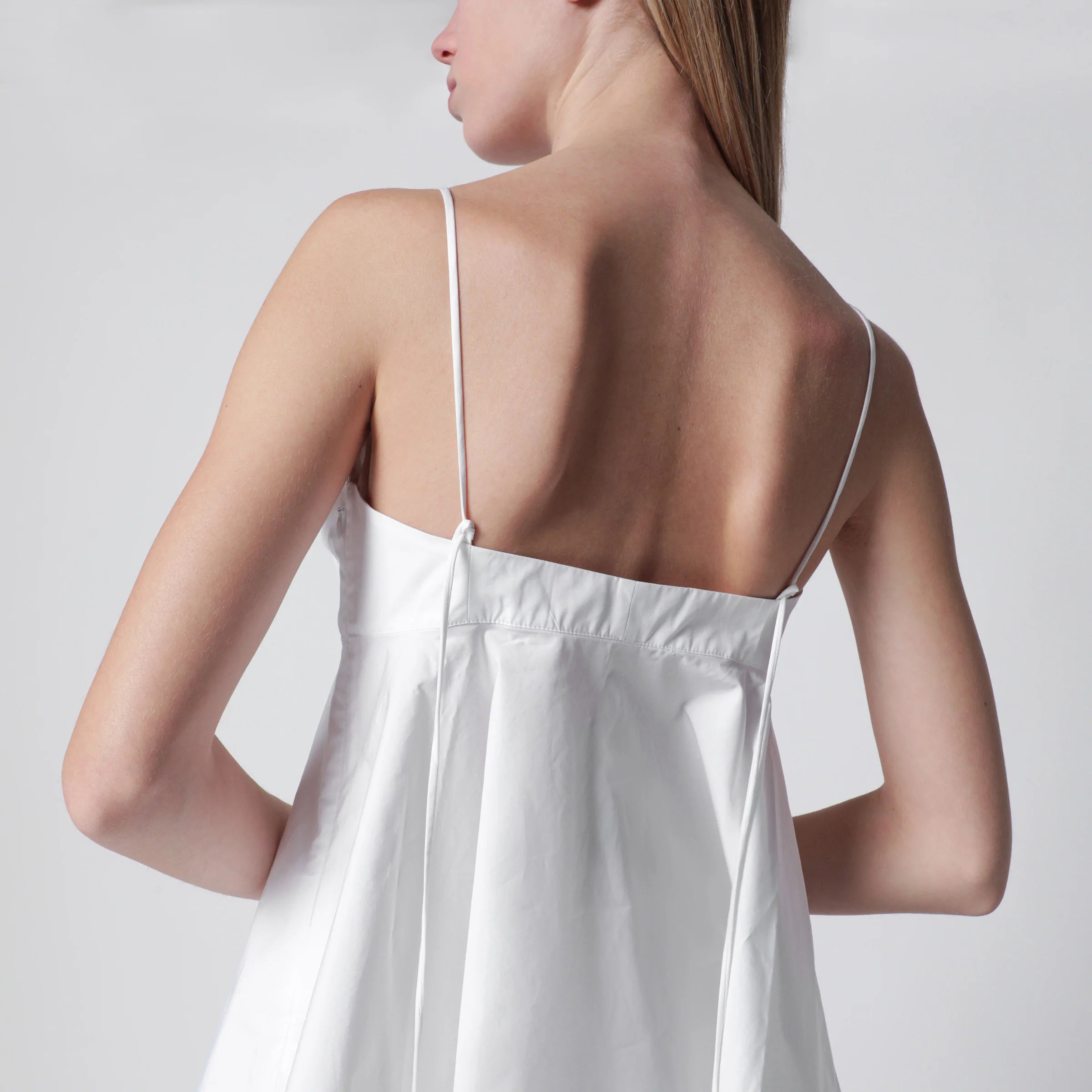 Róhe Optical white peplum bustier