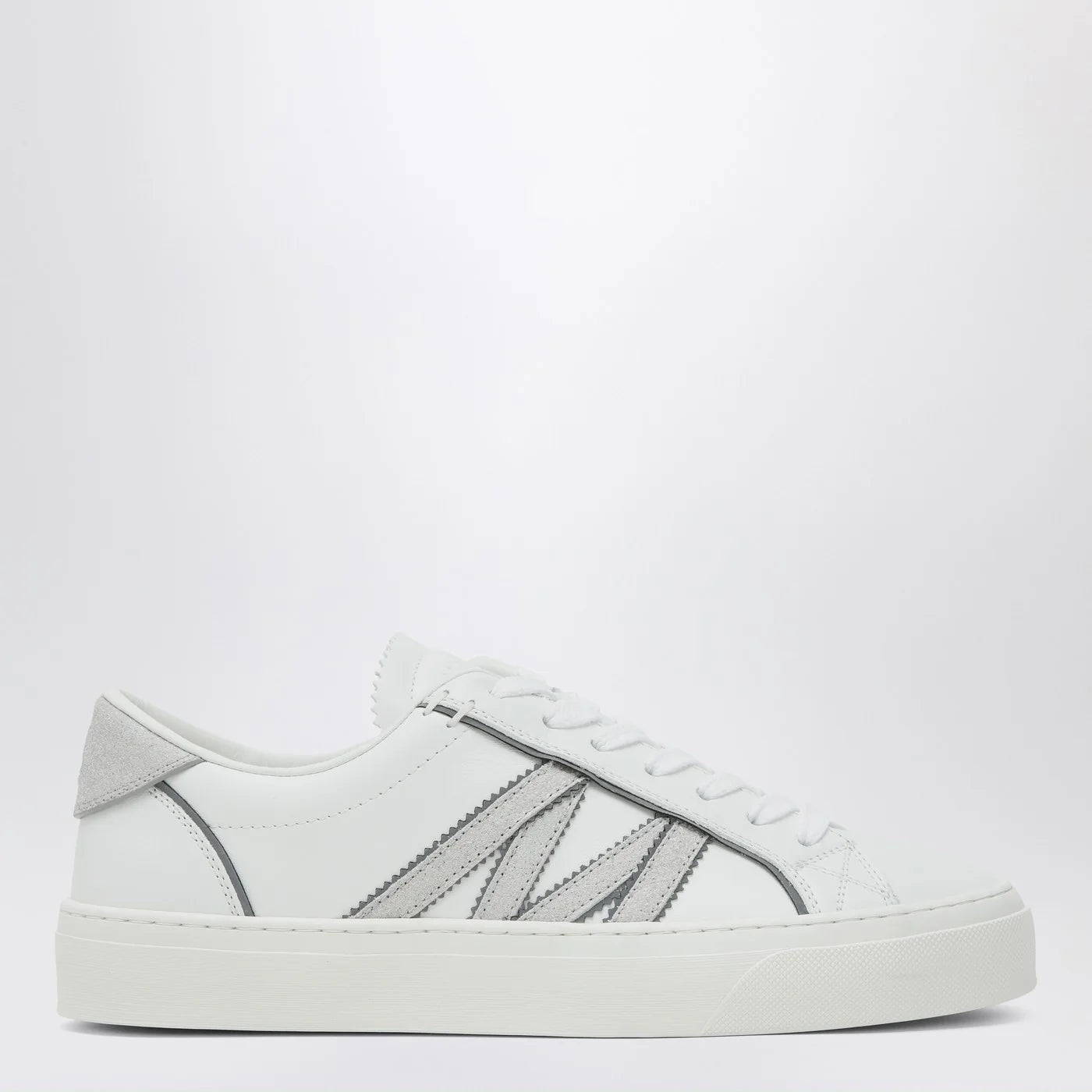 Moncler White leather Monaco2 Sneakers