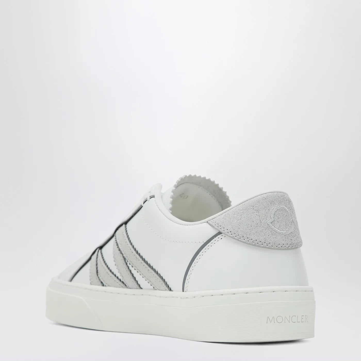 Moncler White leather Monaco2 Sneakers