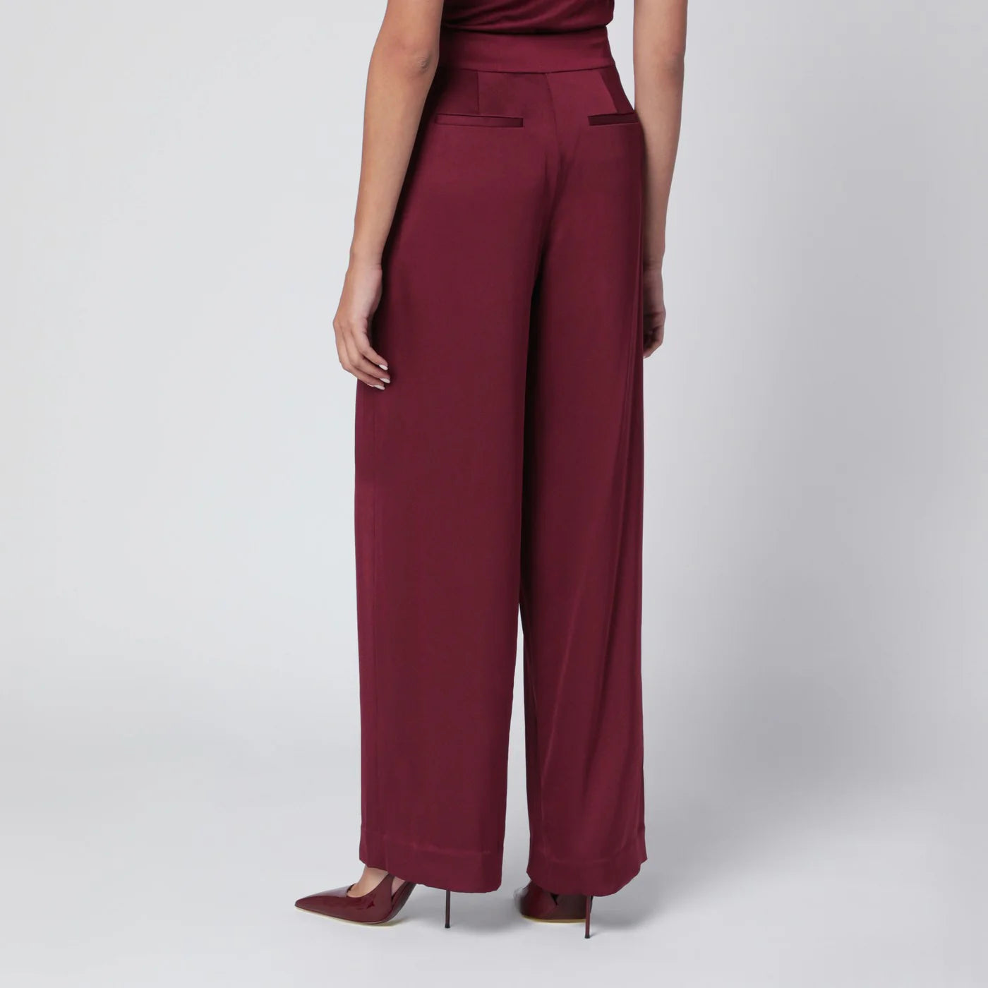 SIMKHAI Kyra trousers in blueberry satin