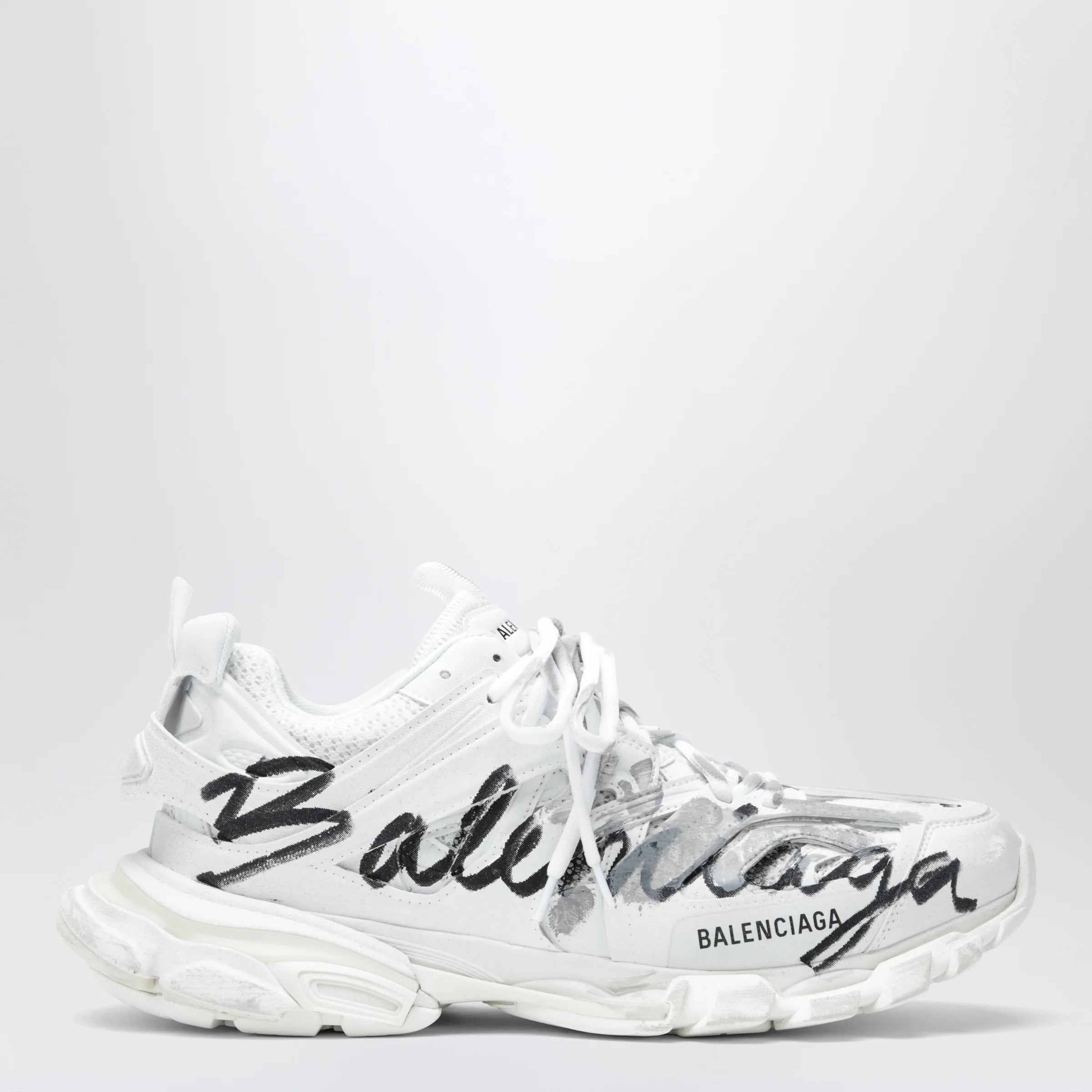 Balenciaga Track Signature sneakers in white/black