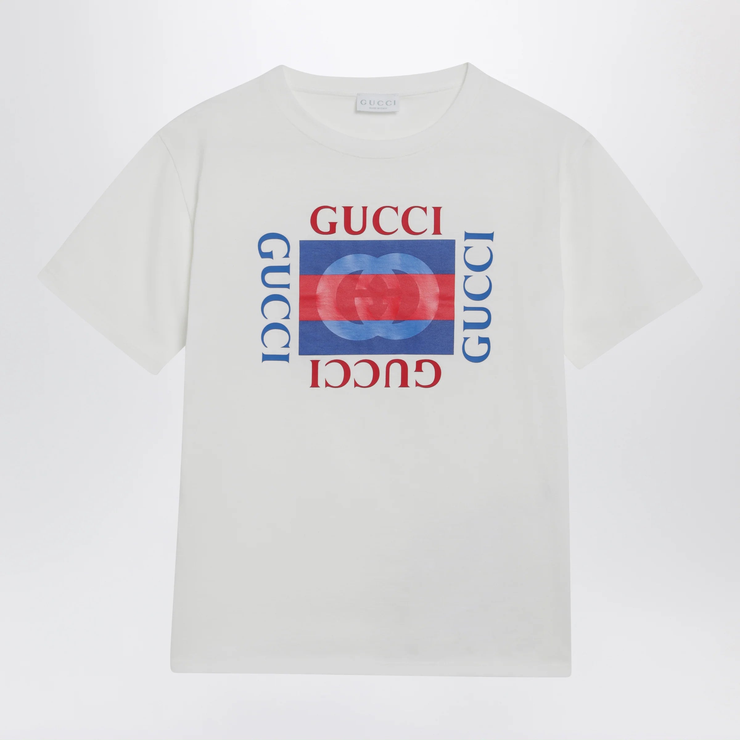 GUCCI White T-shirt with logo print