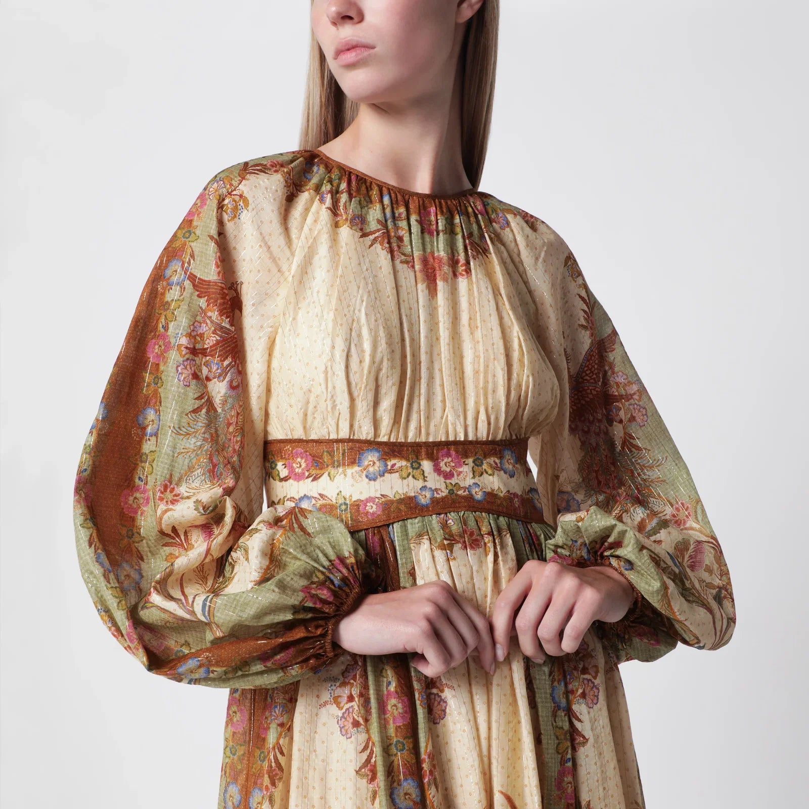 ZIMMERMANN Cream cotton and silk Indra maxi dress