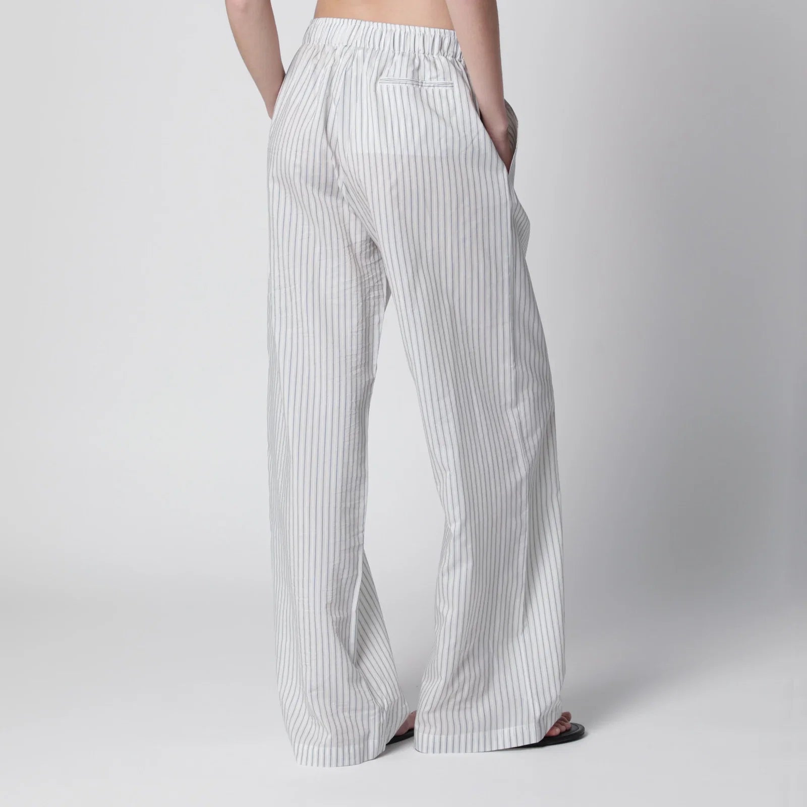 Róhe Silk striped pajama trousers