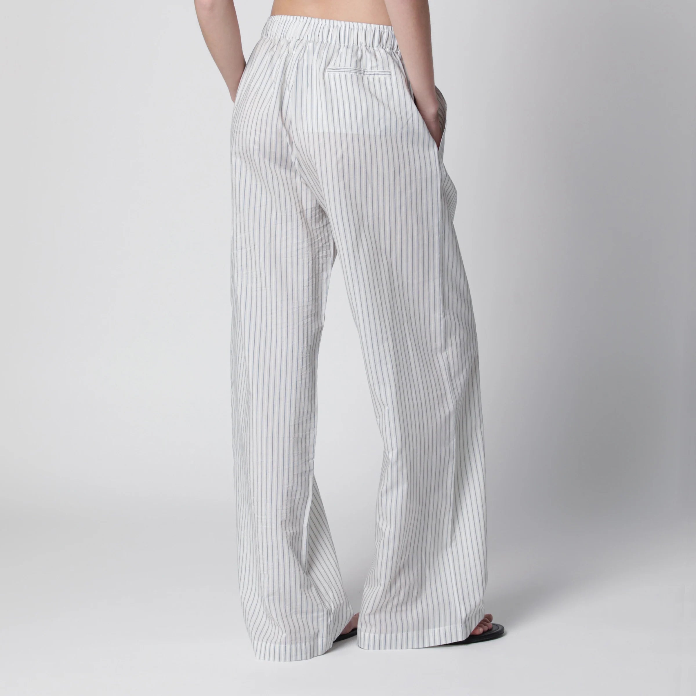 Róhe Silk striped pajama trousers