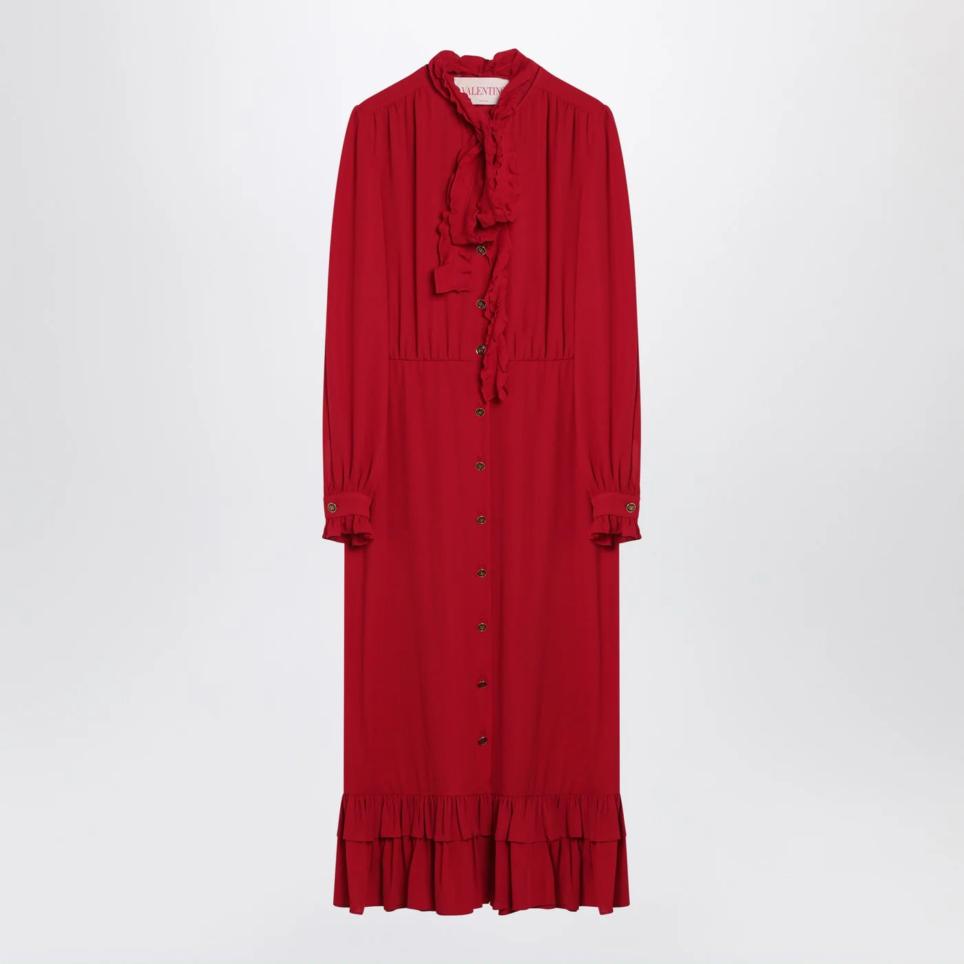 Valentino Red dress with ruffled bow