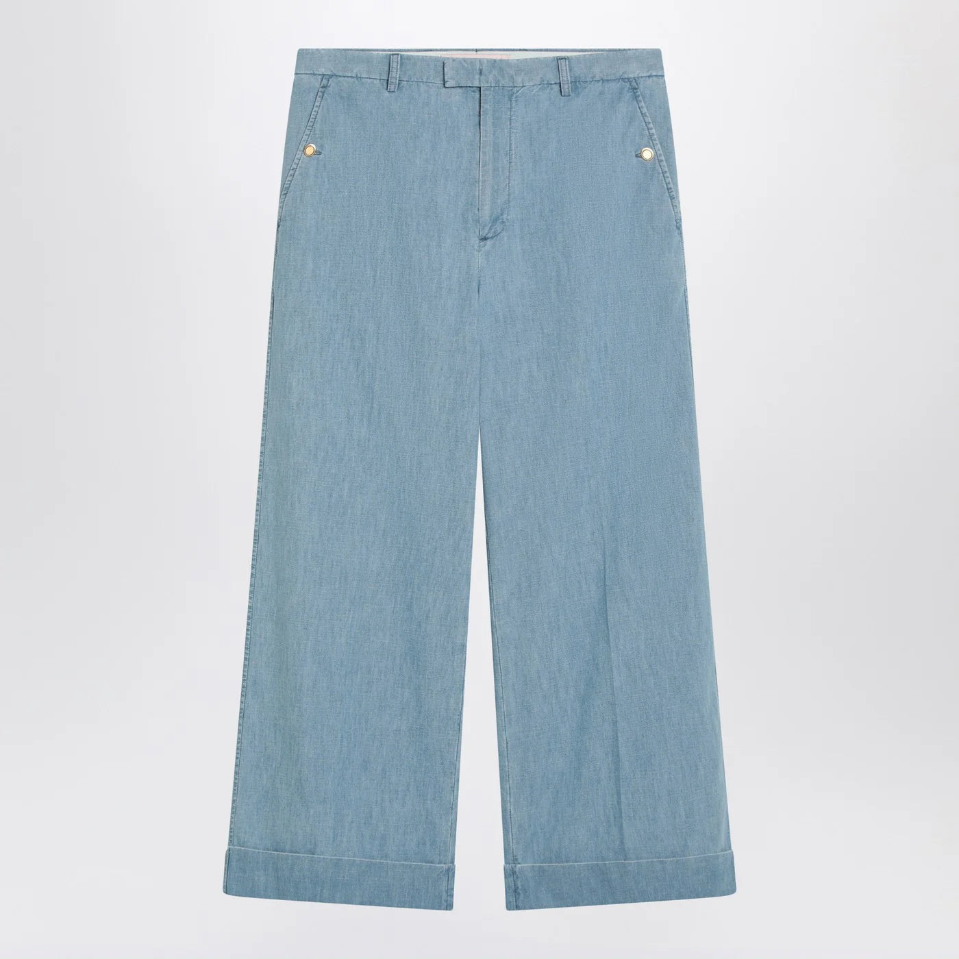 Valentino Light blue wide jeans with cuff