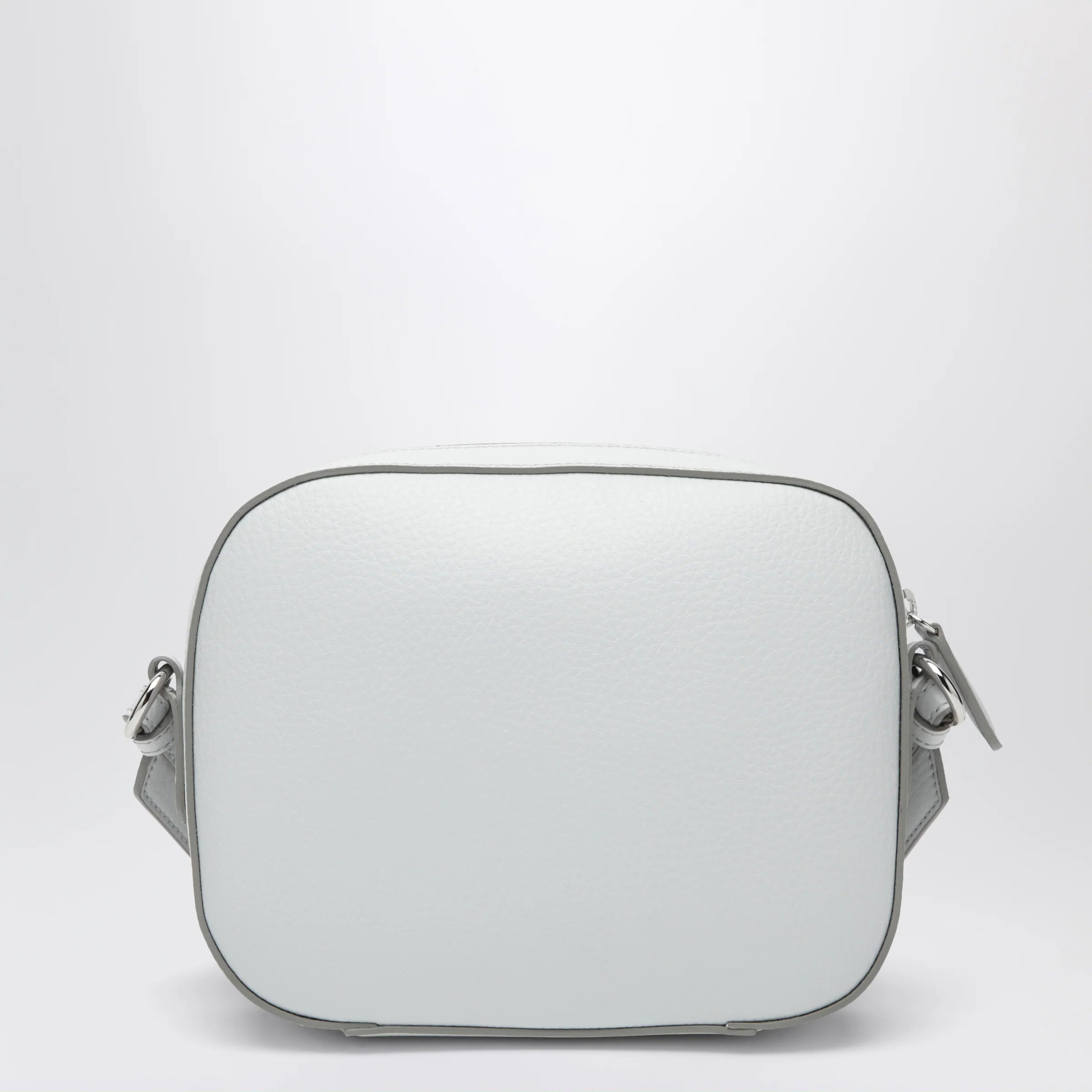 Stella McCartney Pearl grey camera bag with logo and shoulder strap