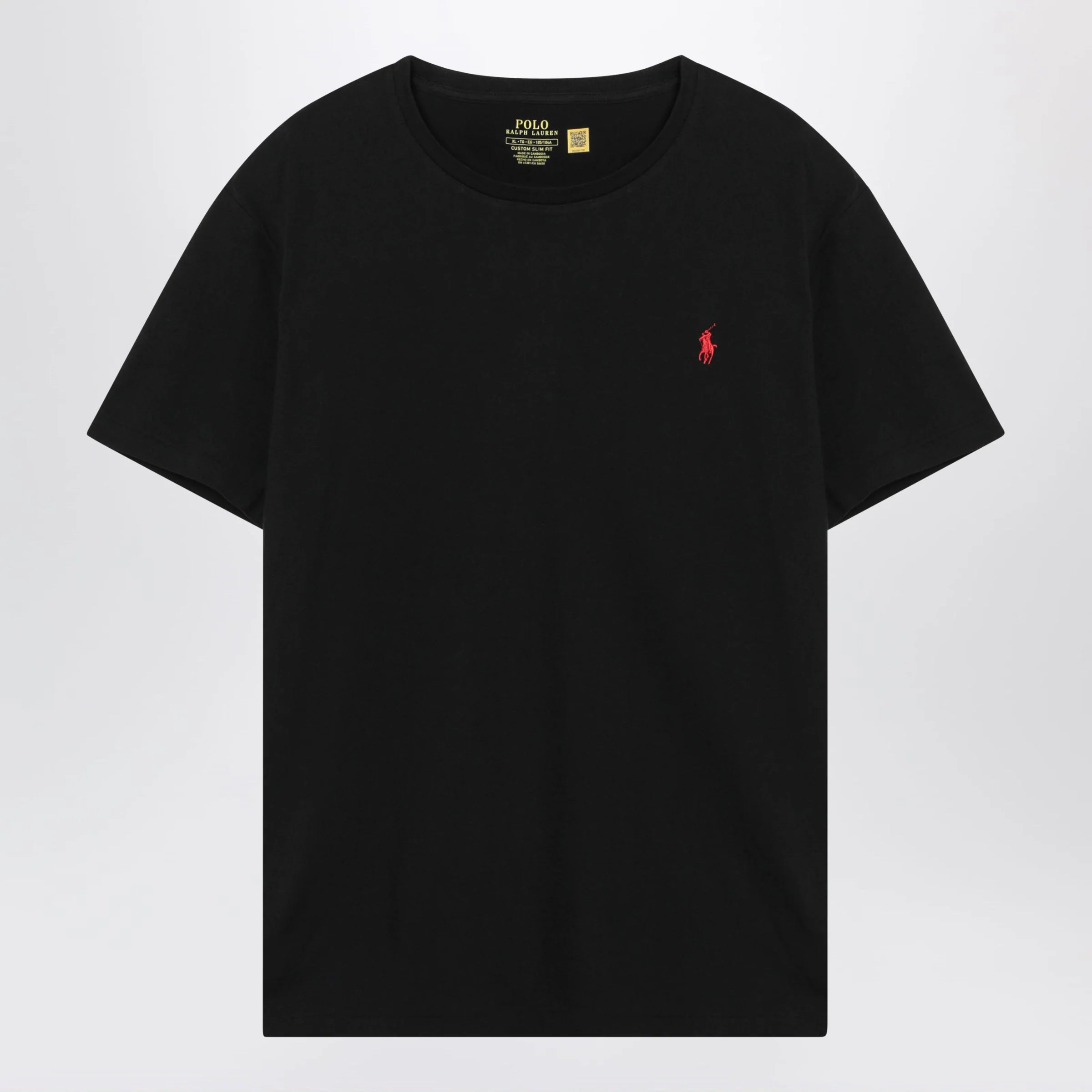 Polo Ralph Lauren T-shirt black in cotton Custom Slim-Fit