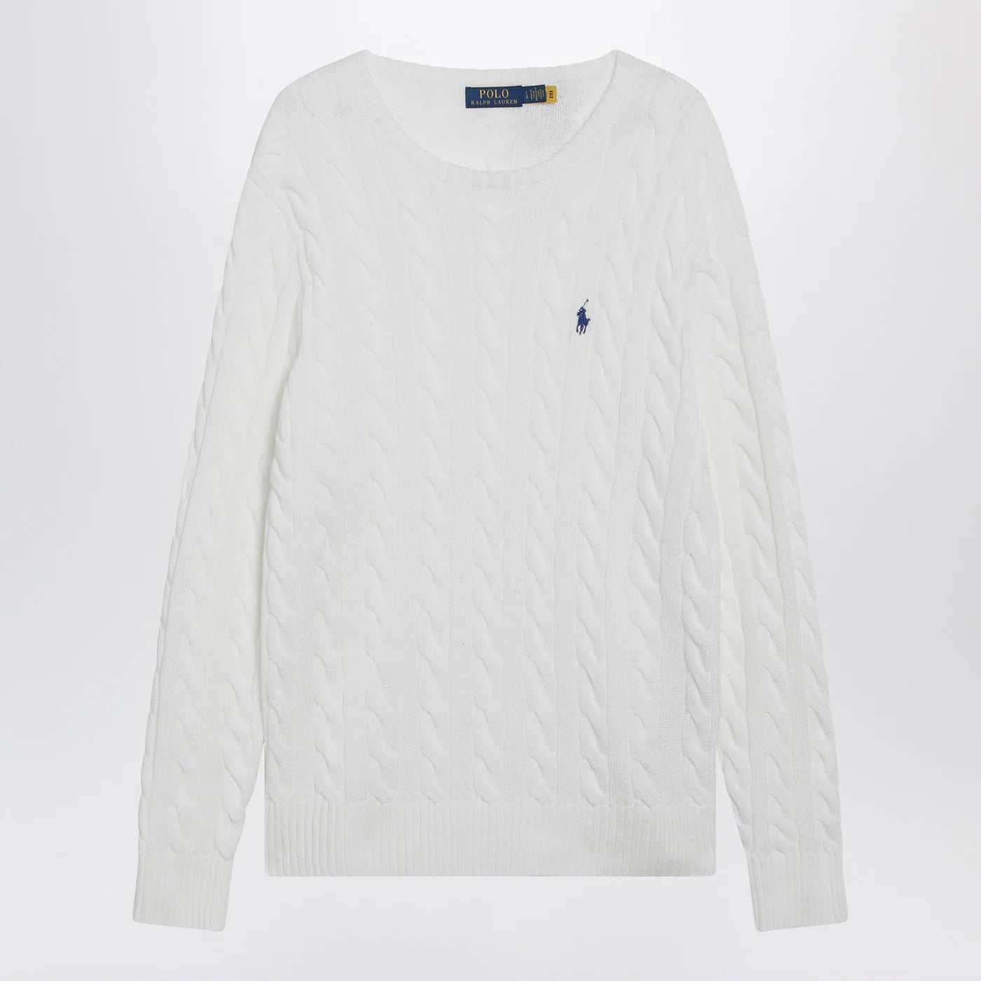 Polo Ralph Lauren White cable-knit cotton sweater