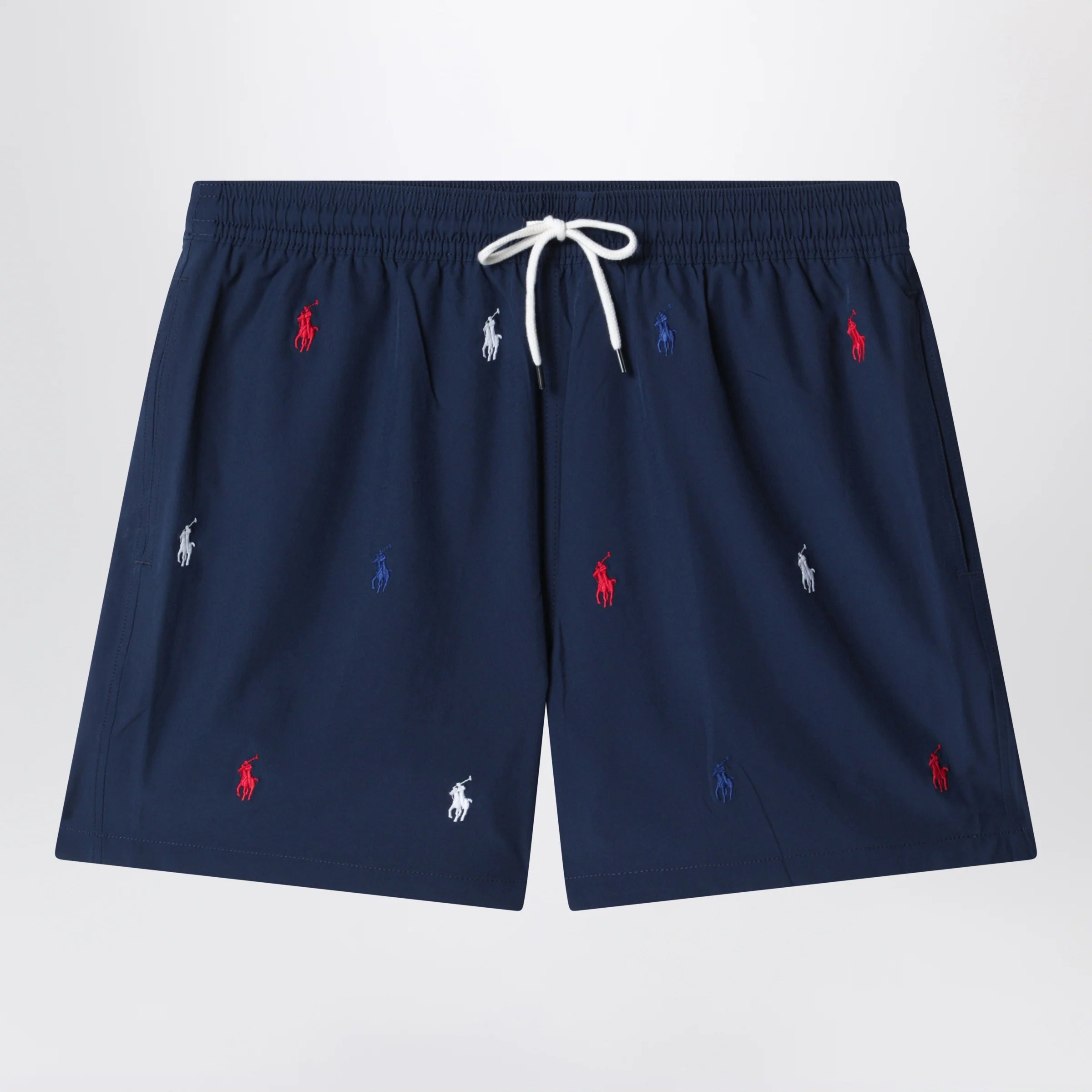 Polo Ralph Lauren Traveler navy blue swim shorts with embroidered logos