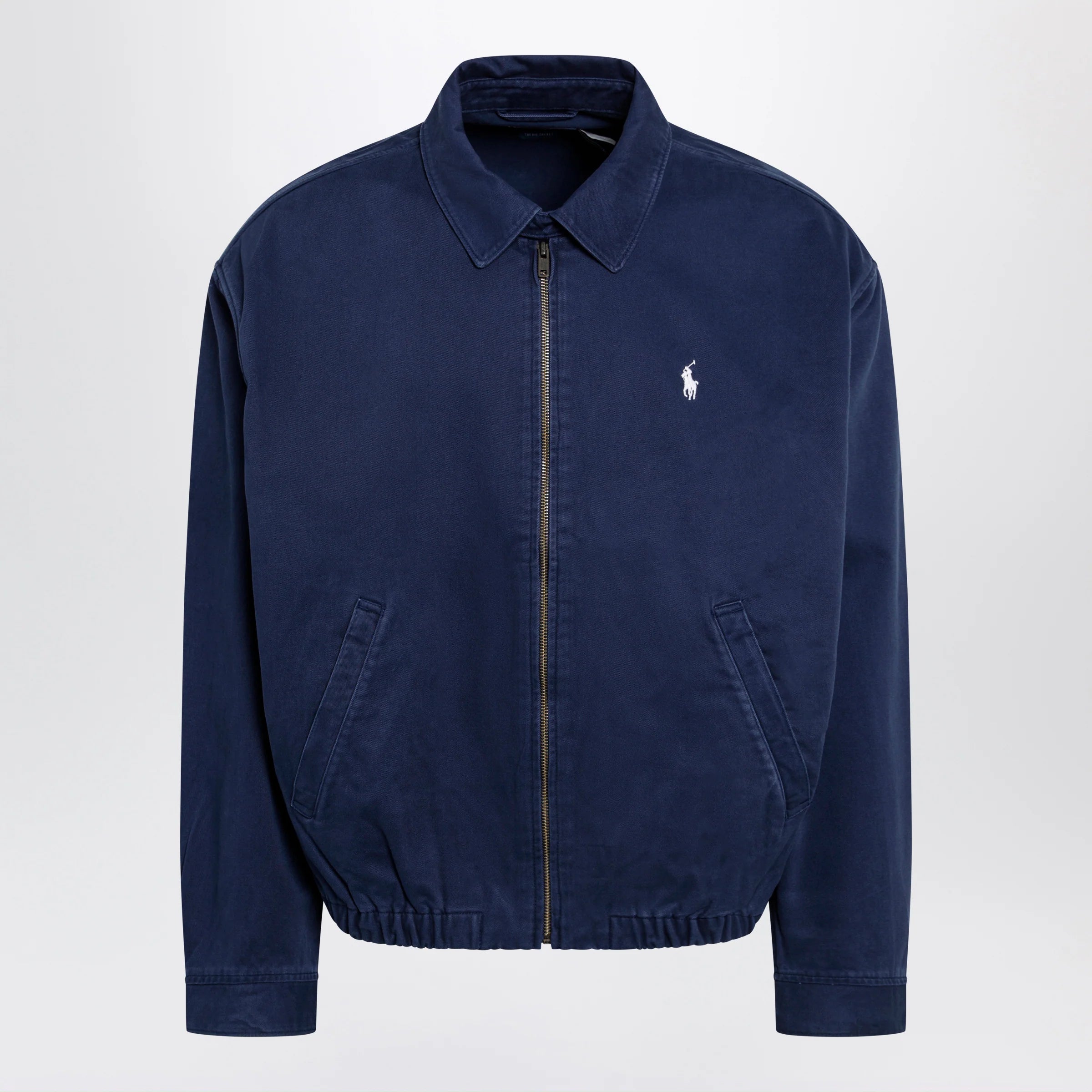 Polo Ralph Lauren Navy blue zip-up jacket in cotton