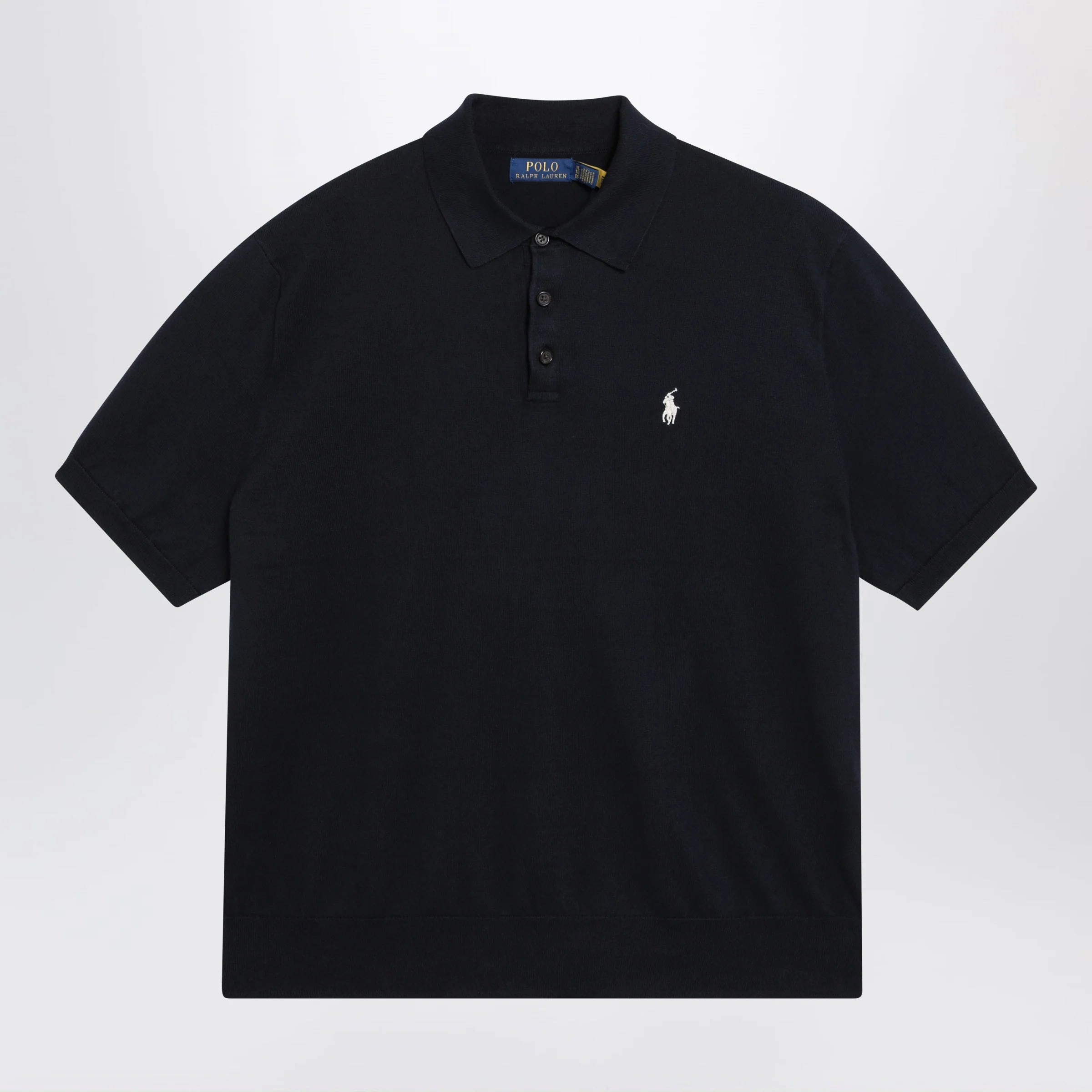 Polo Ralph Lauren Navy blue cotton knit polo