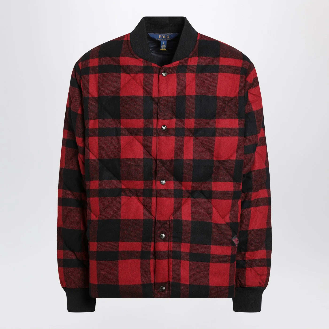 Polo Ralph Lauren Red and black quilted check bomber