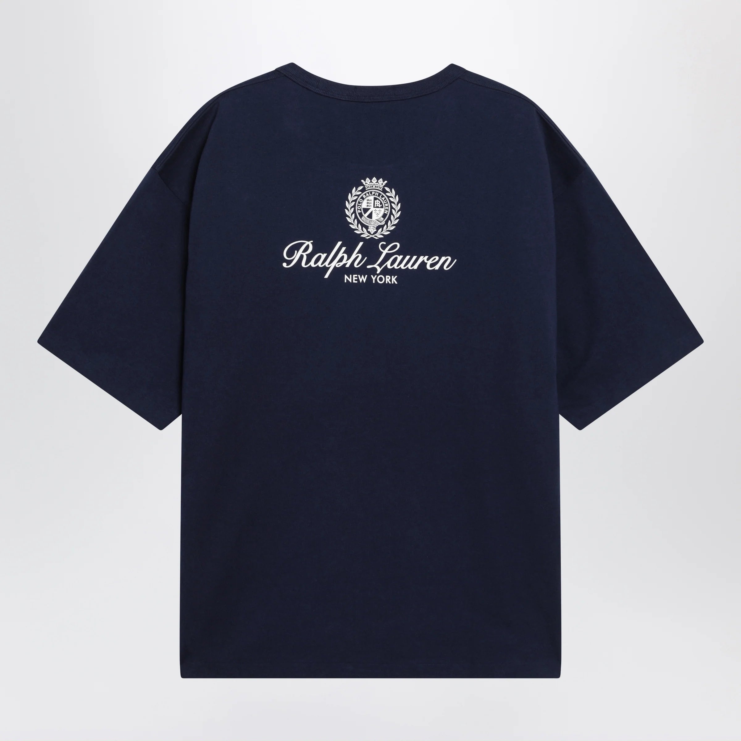 Polo Ralph Lauren Navy Blue Relaxed-Fit T-Shirt With Logo Prints