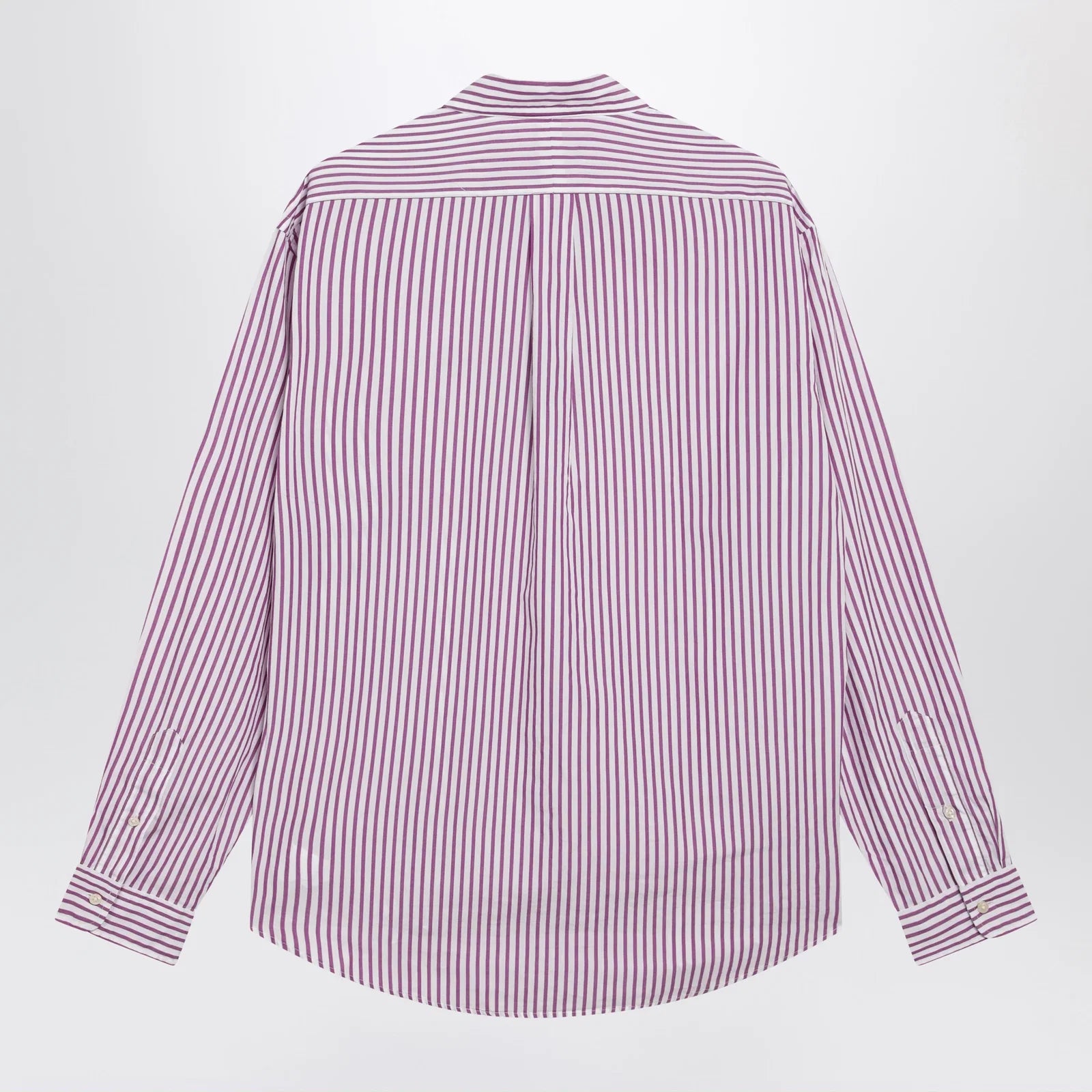Polo Ralph Lauren White/purple striped Custom-Fit poplin shirt