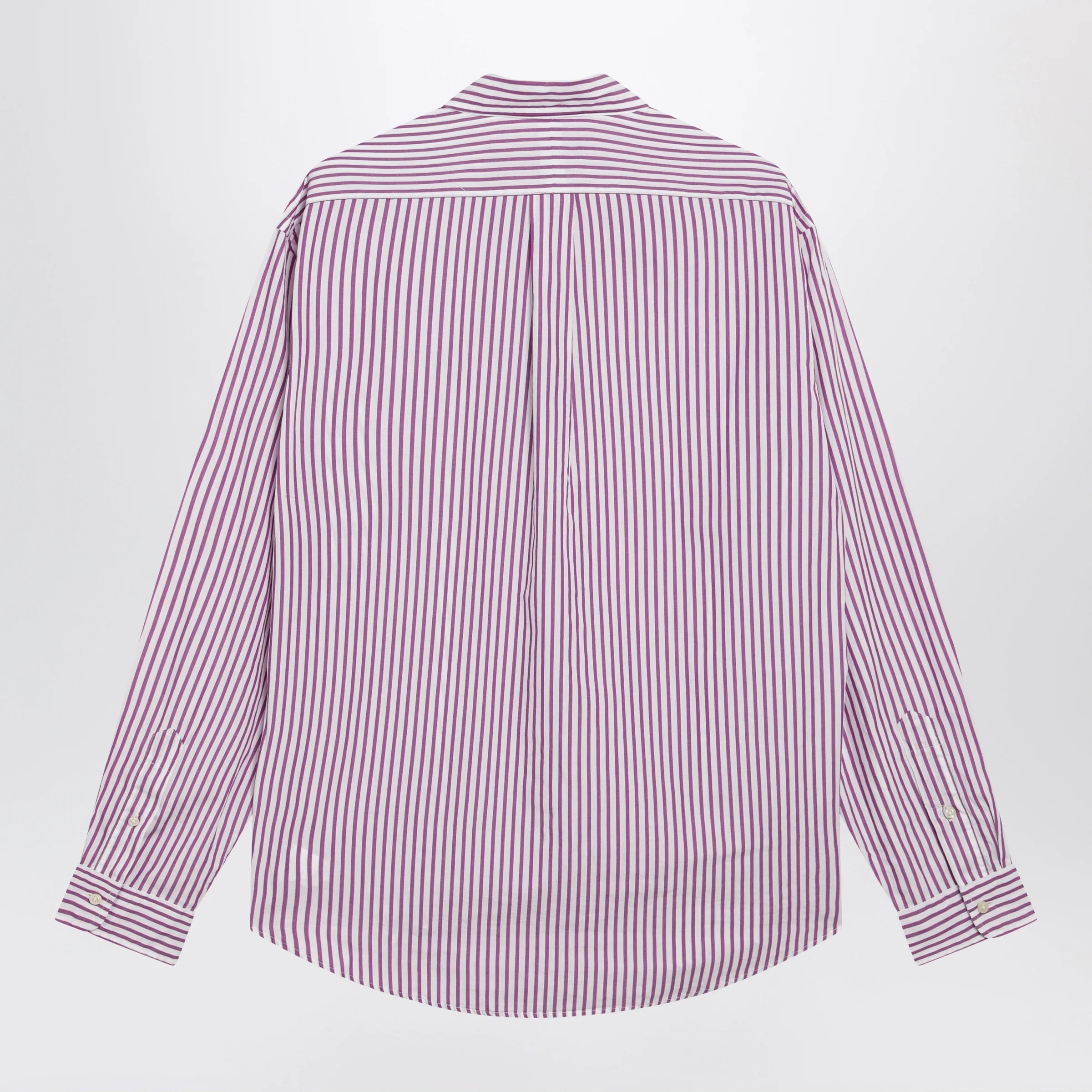 Polo Ralph Lauren White/purple striped Custom-Fit poplin shirt