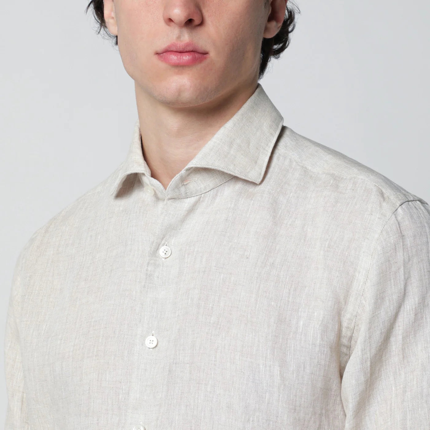XACUS Tailor Fit linen shirt beige