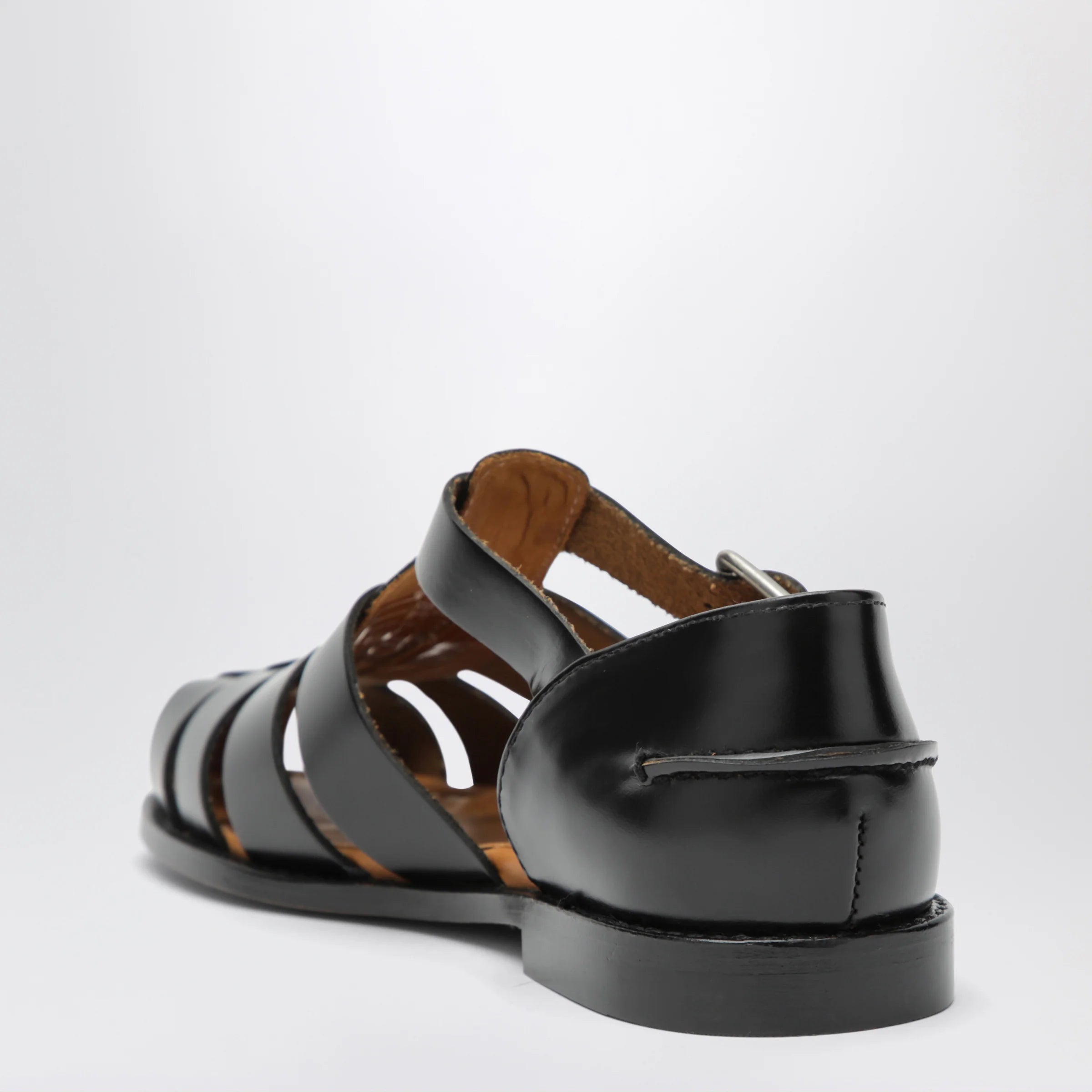 Sebago Gurkha Tale black leather sandals