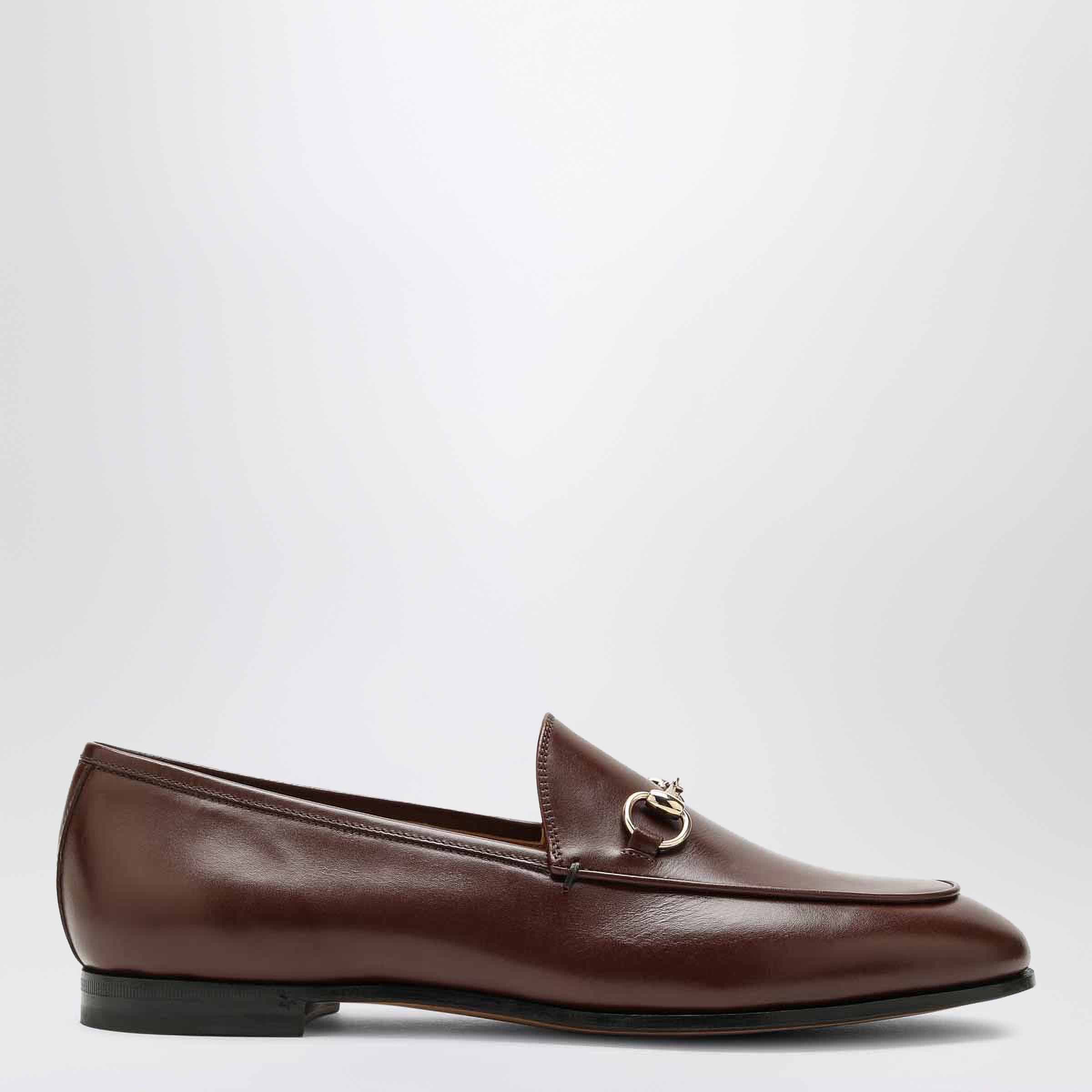 GUCCI Brown Jordaan loafer in leather