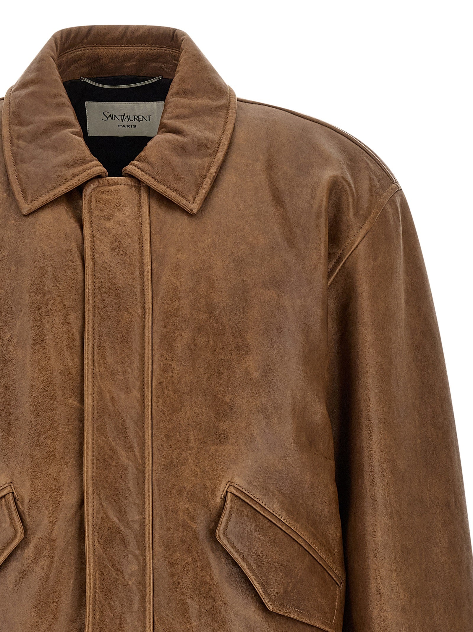 Saint Laurent Vintage Leather Bomber Jacket