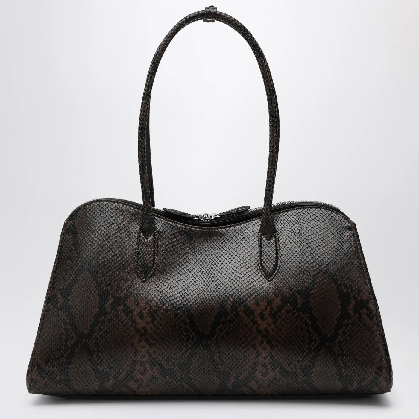 Stella McCartney Espresso snake-effect Ryder tote bag
