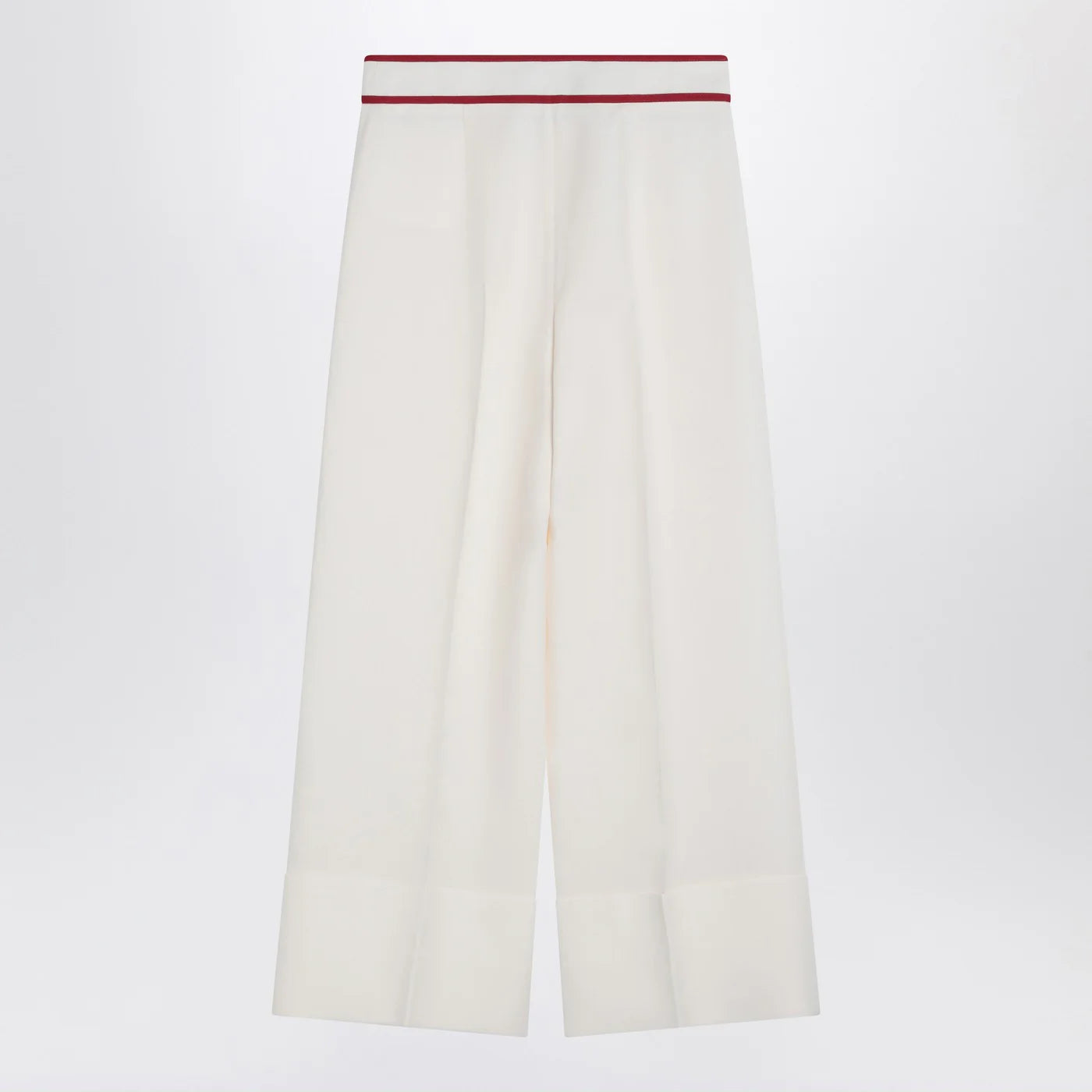 Valentino Ivory trousers with Gold V