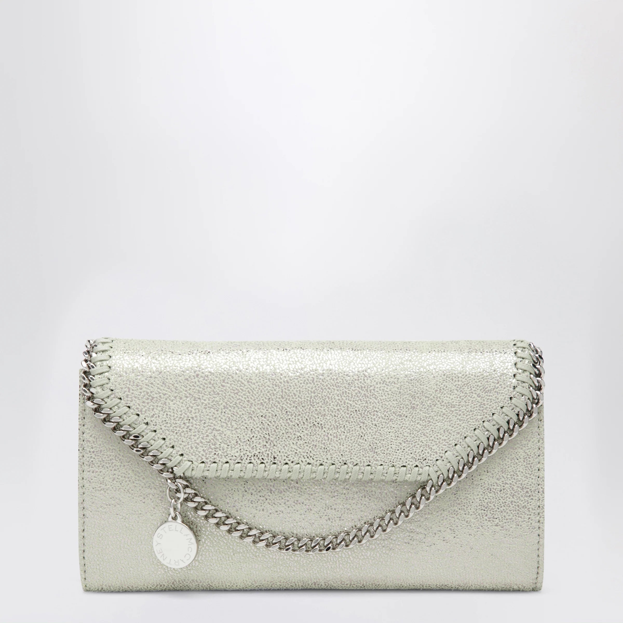 Stella McCartney Light lime green Falabella shoulder wallet bag