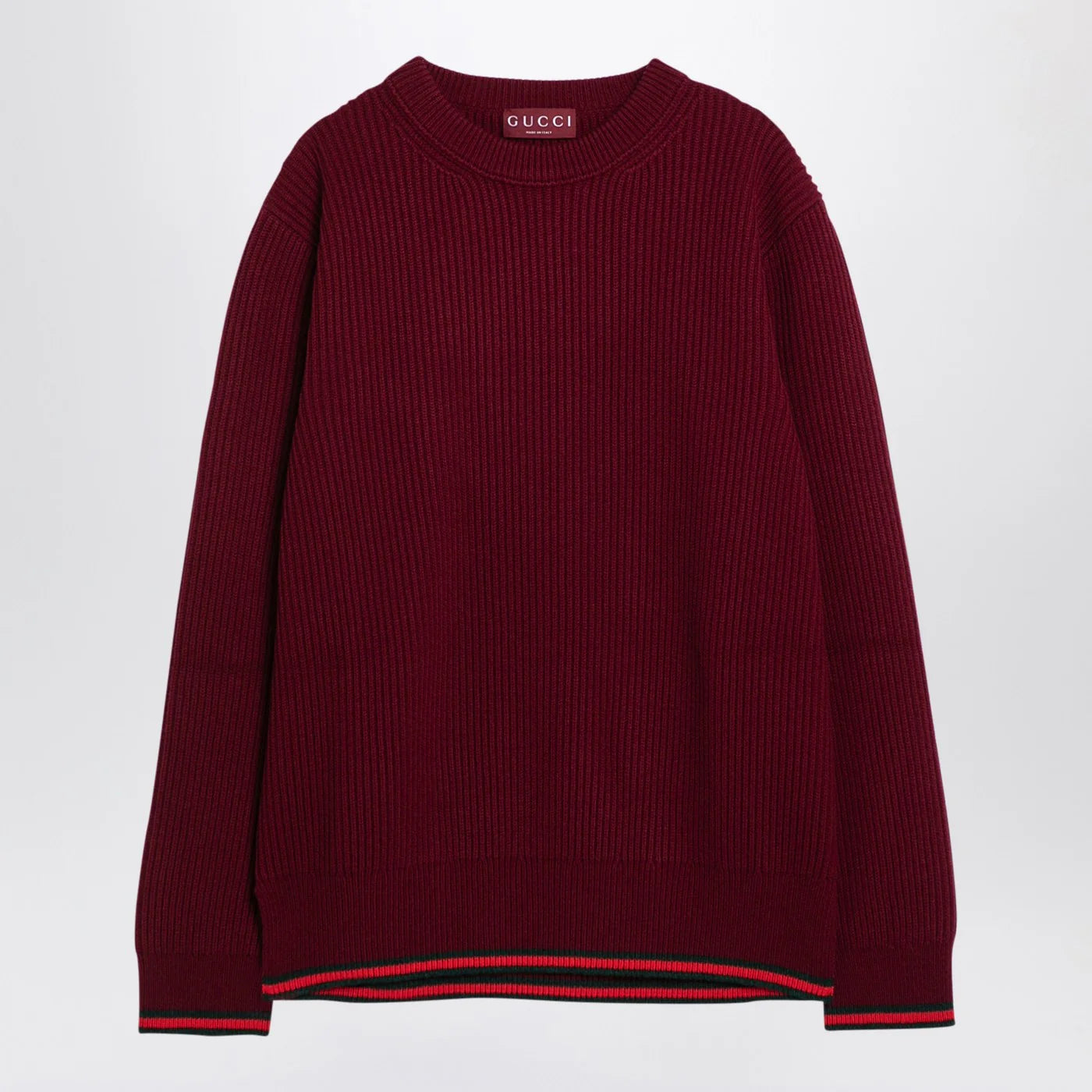 GUCCI Burgundy wool and cashmere jumper