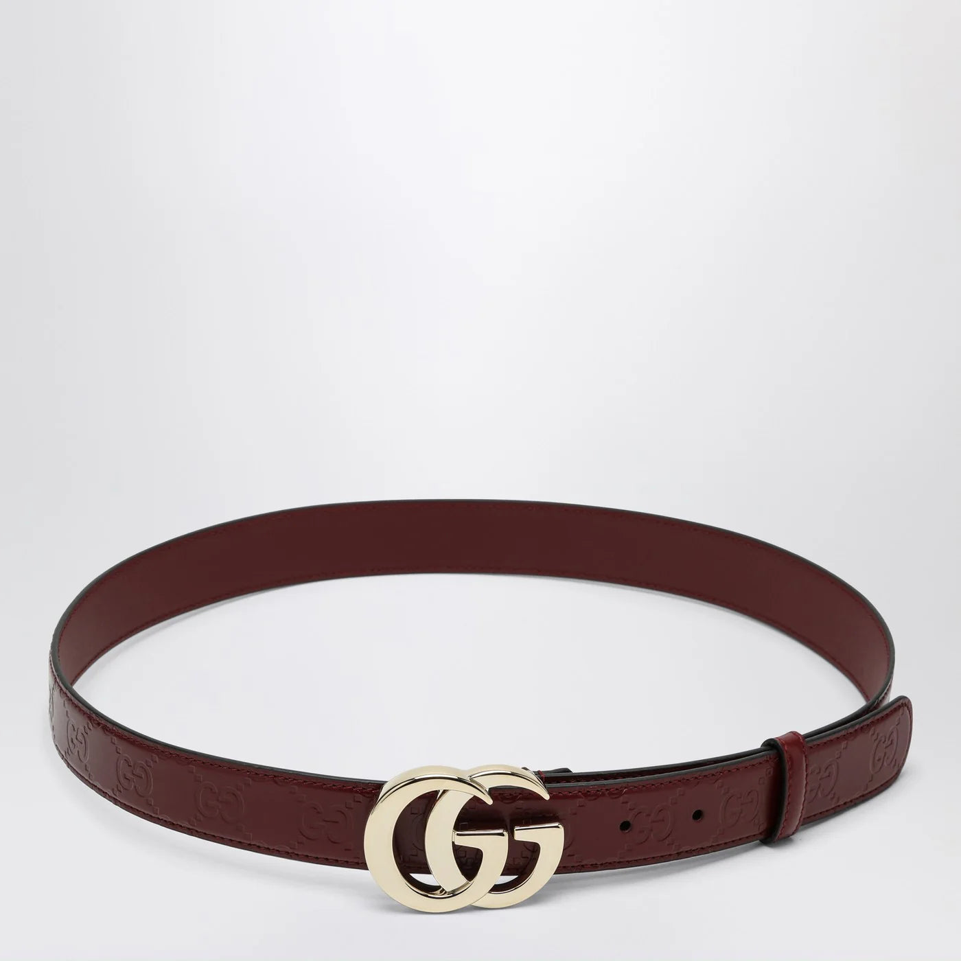 GUCCI GG Milano Rosso Ancora leather belt