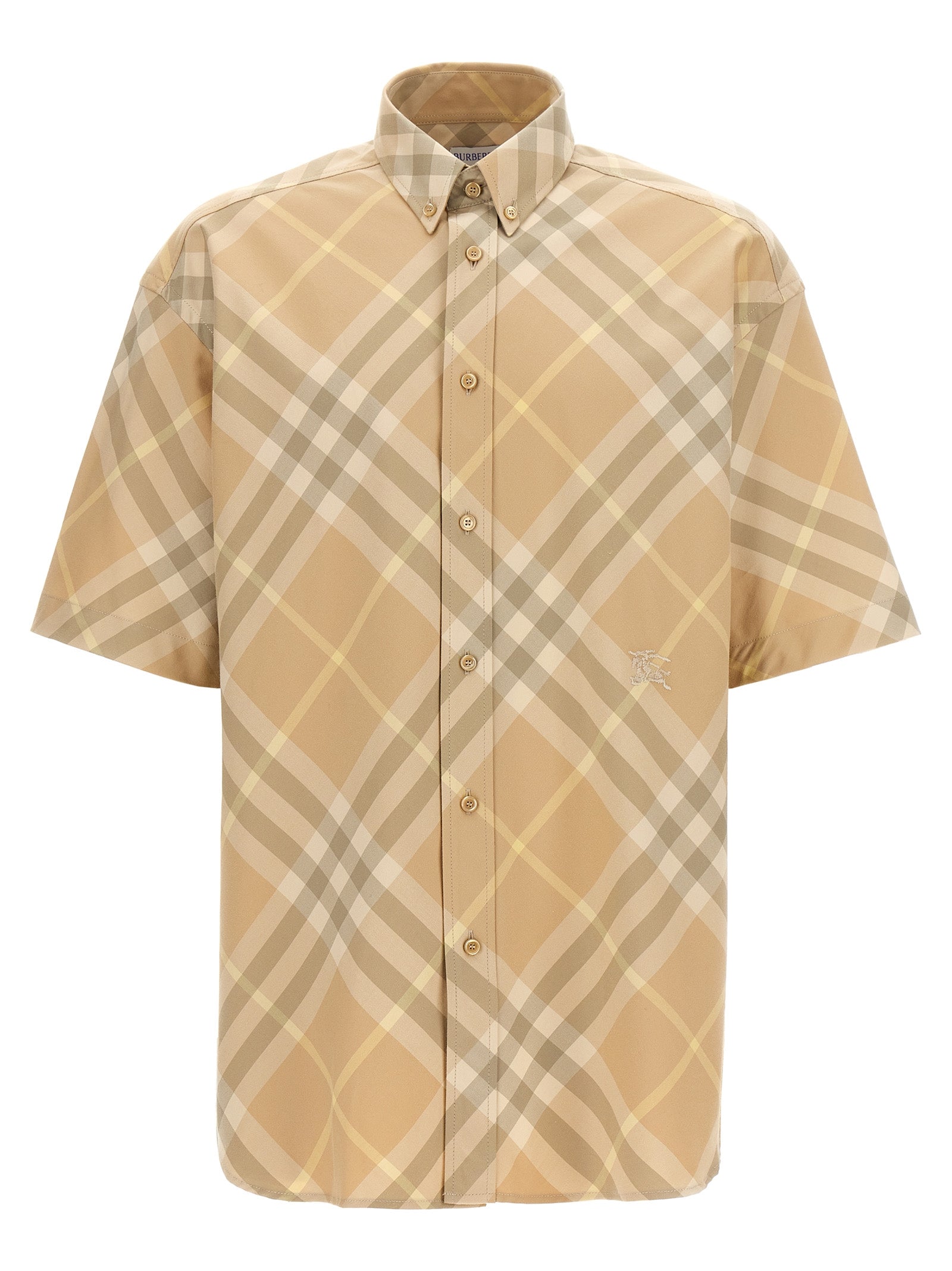 Burberry Logo Embroidery Check Shirt