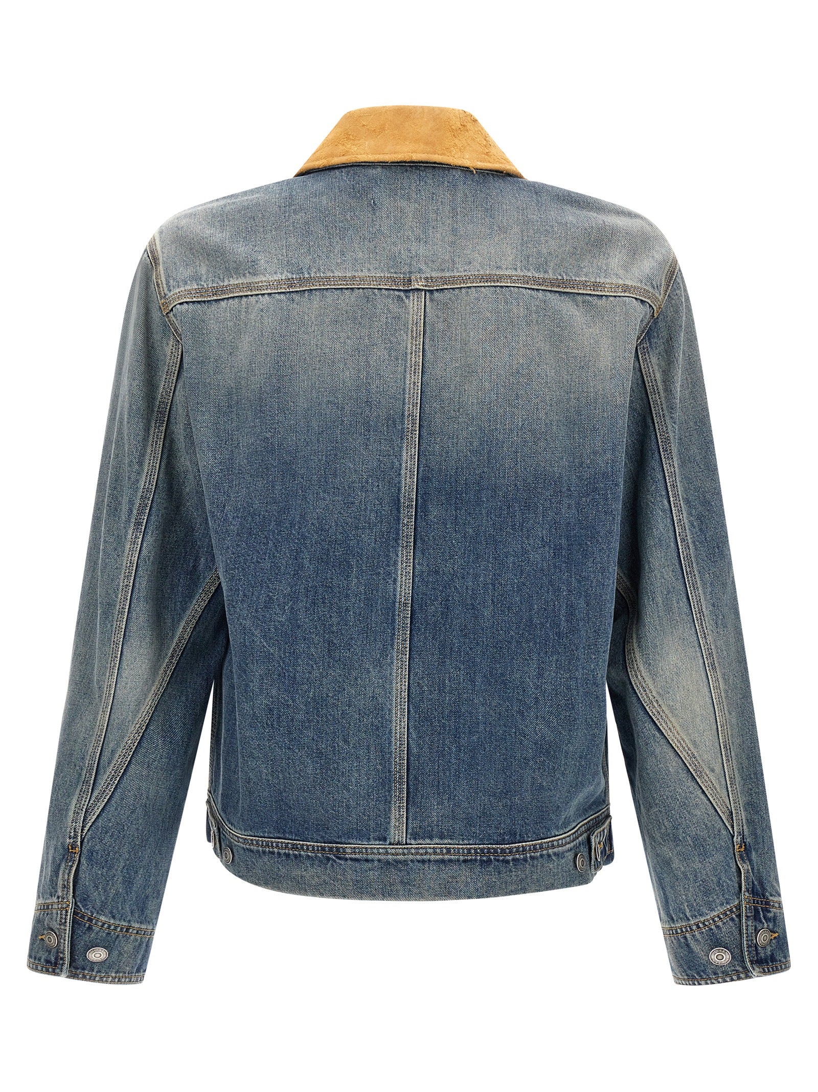 Alexander McQueen Suede Denim Jacket