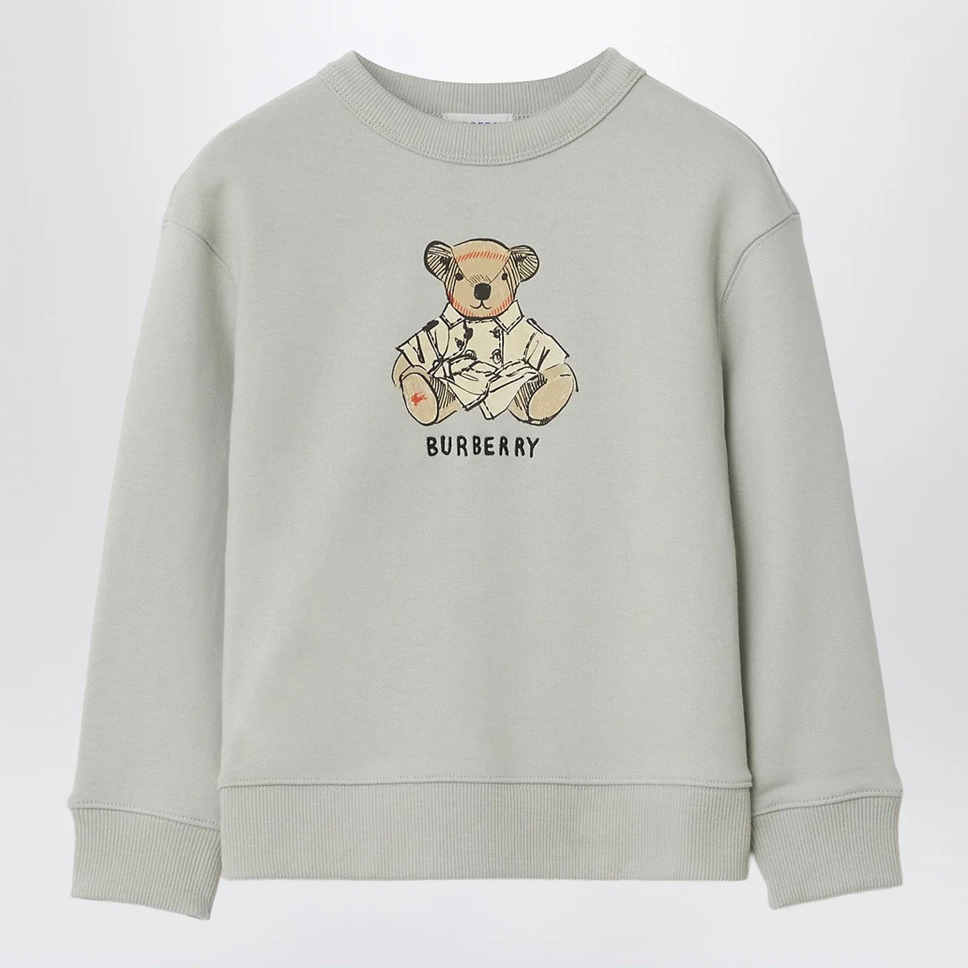 Burberry Limestone gray sweatshirt with bear wearing trench coat