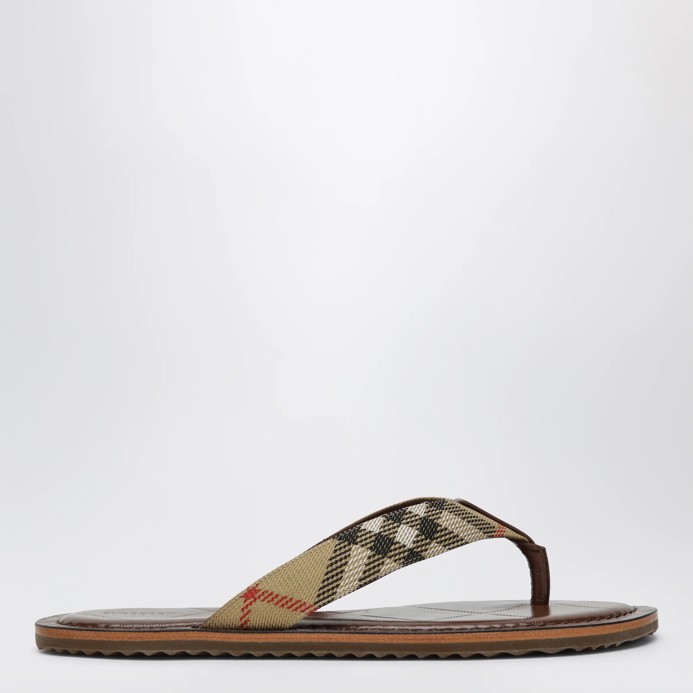 Burberry Pavilion Check nylon-blend sandals in sand beige