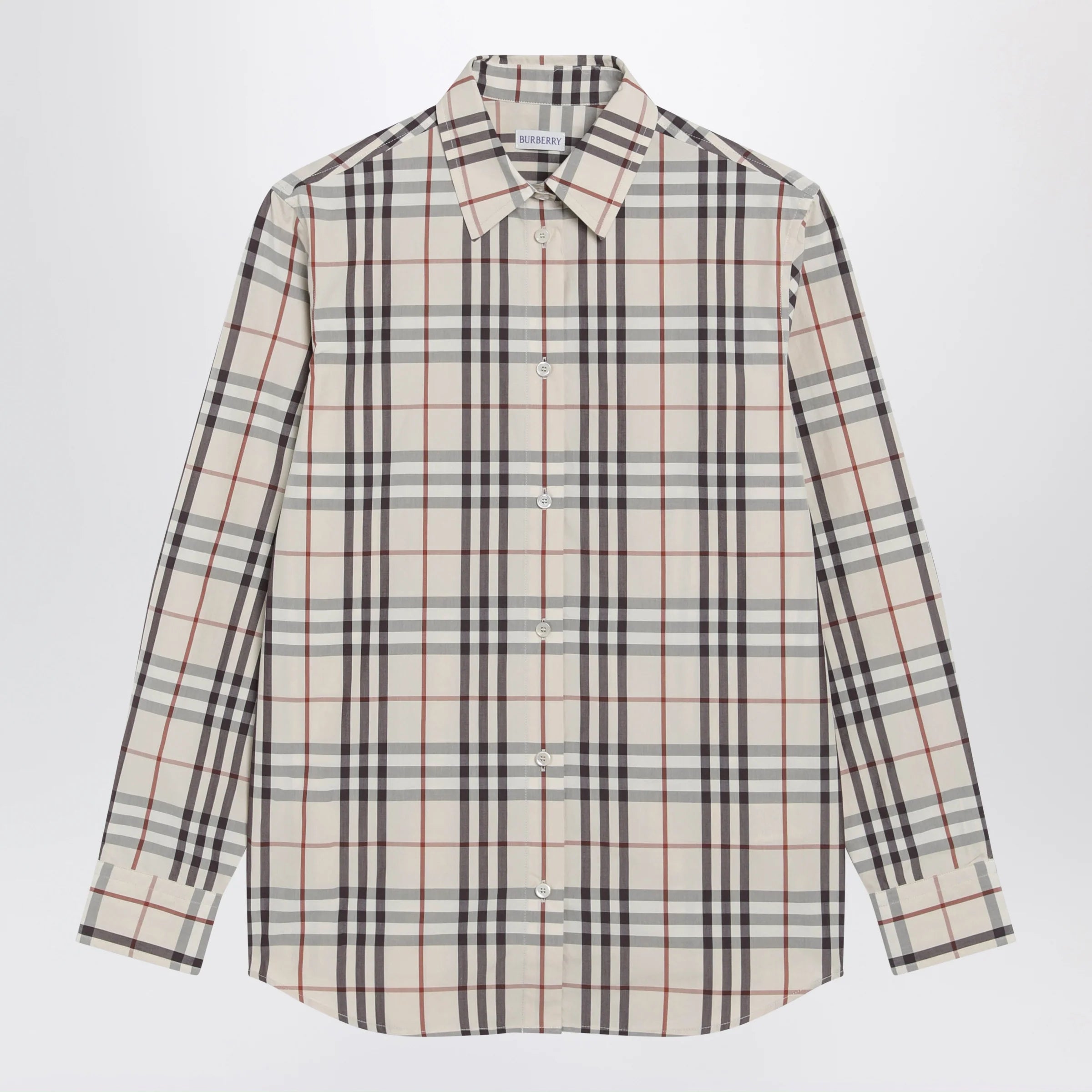 Beige Check shirt by Burberry