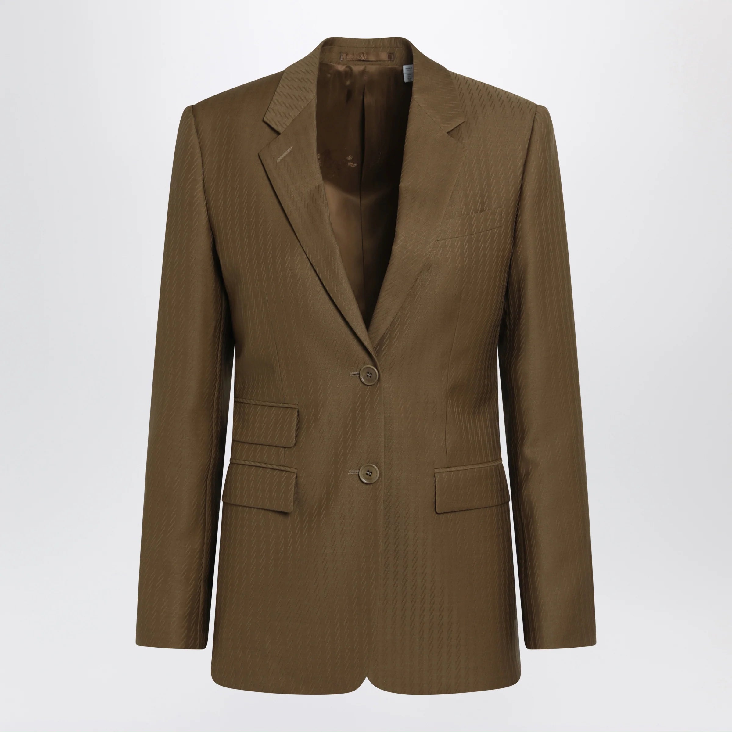 Burberry Tailored single-breasted wool and mohair brown jacket