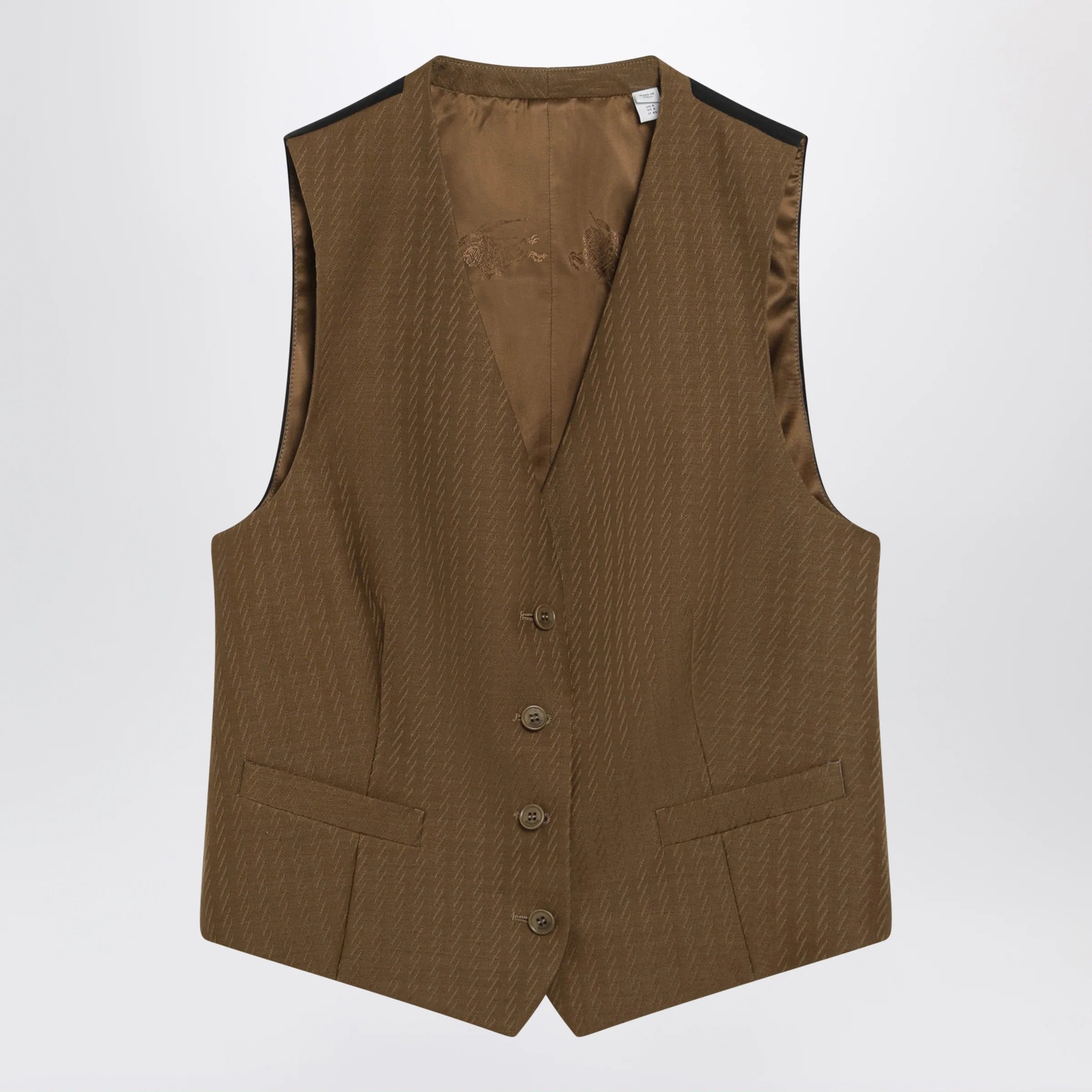 Brown wool and mohair vest by Burberry