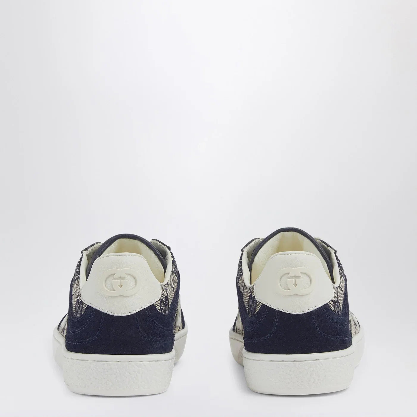 GUCCI G74 Sneakers in beige and blue GG fabric