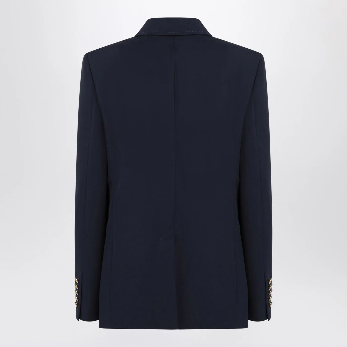 GUCCI Double-breasted blue jacket in cotton