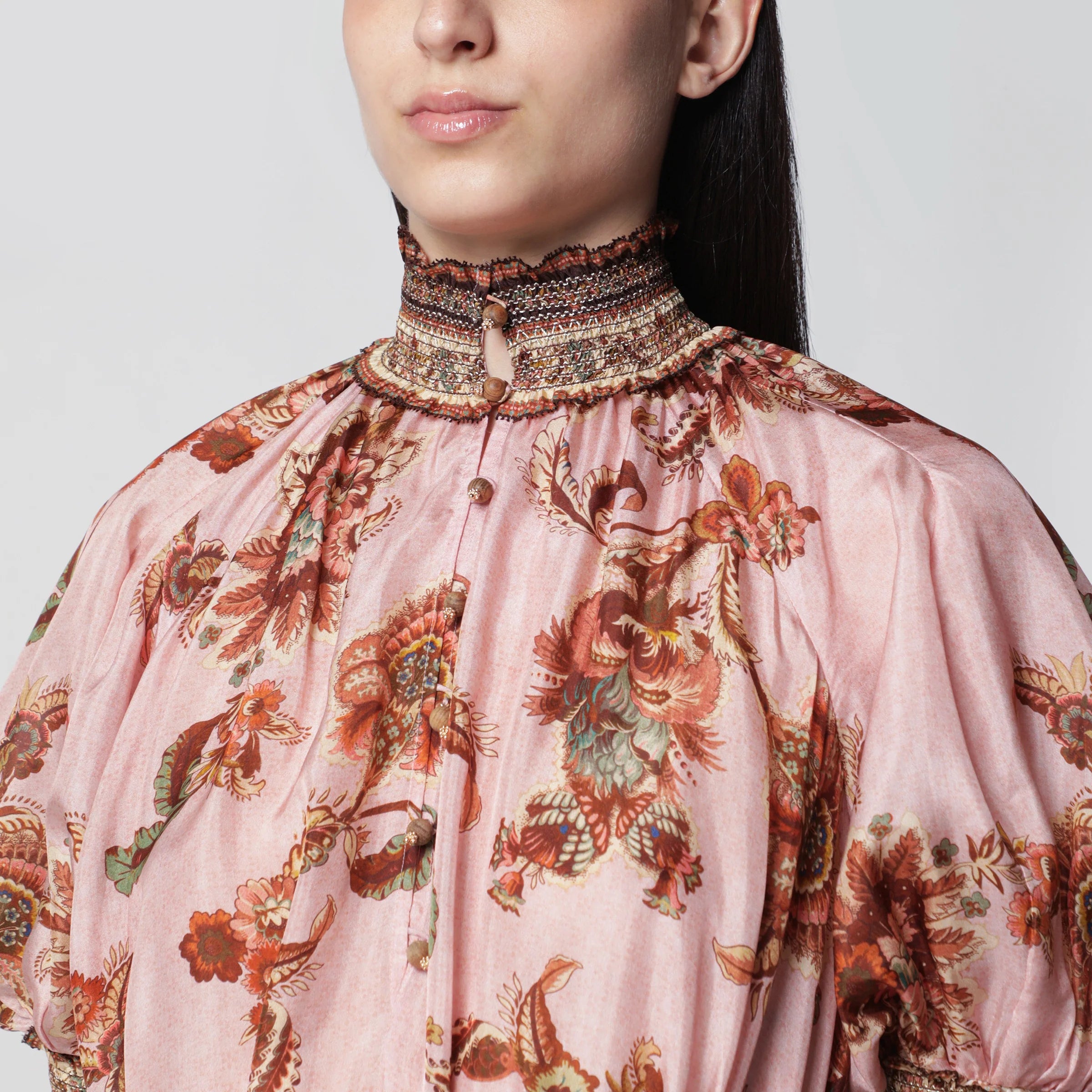 ZIMMERMANN Purple Aster puff-sleeve maxi dress