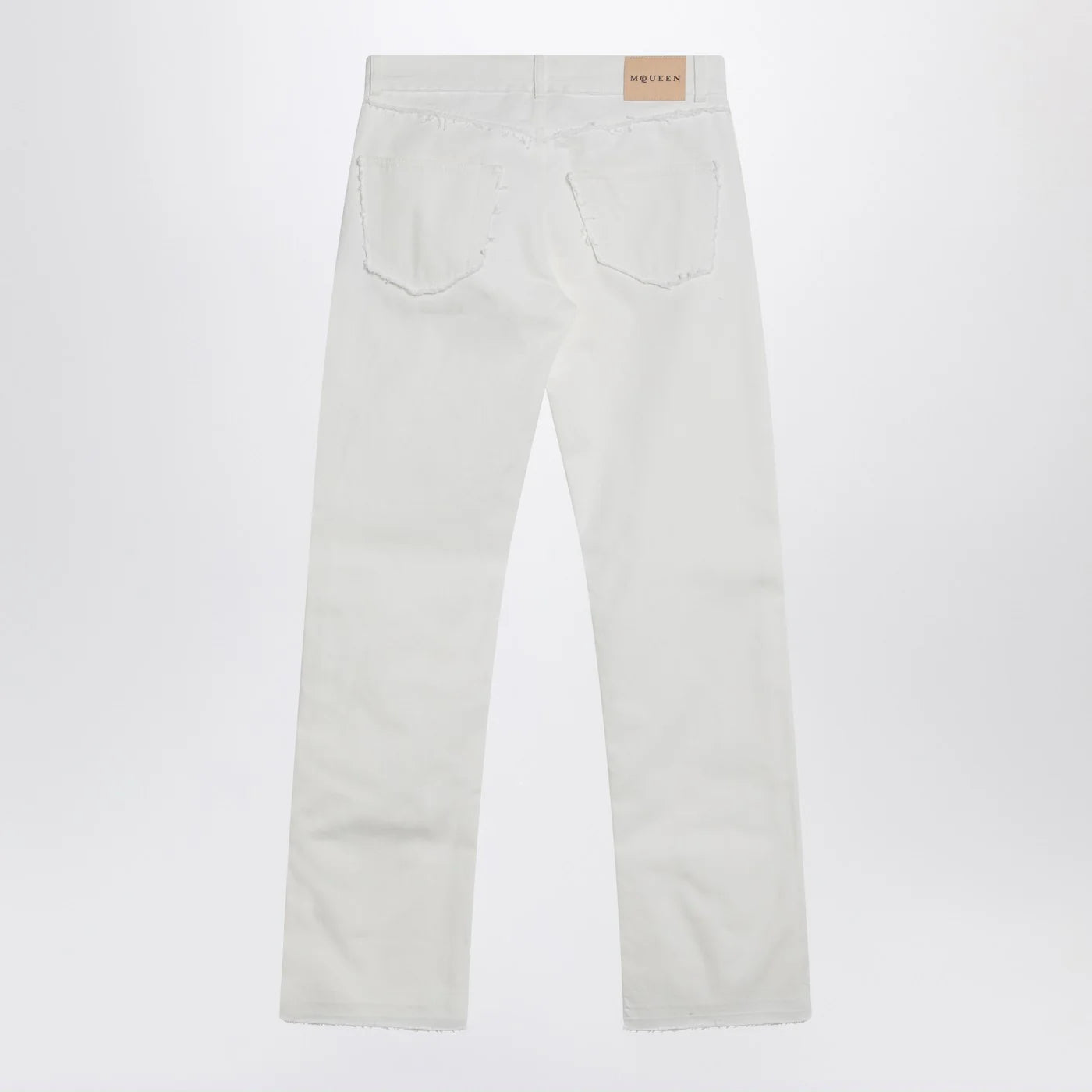 Alexander McQueen White denim trousers