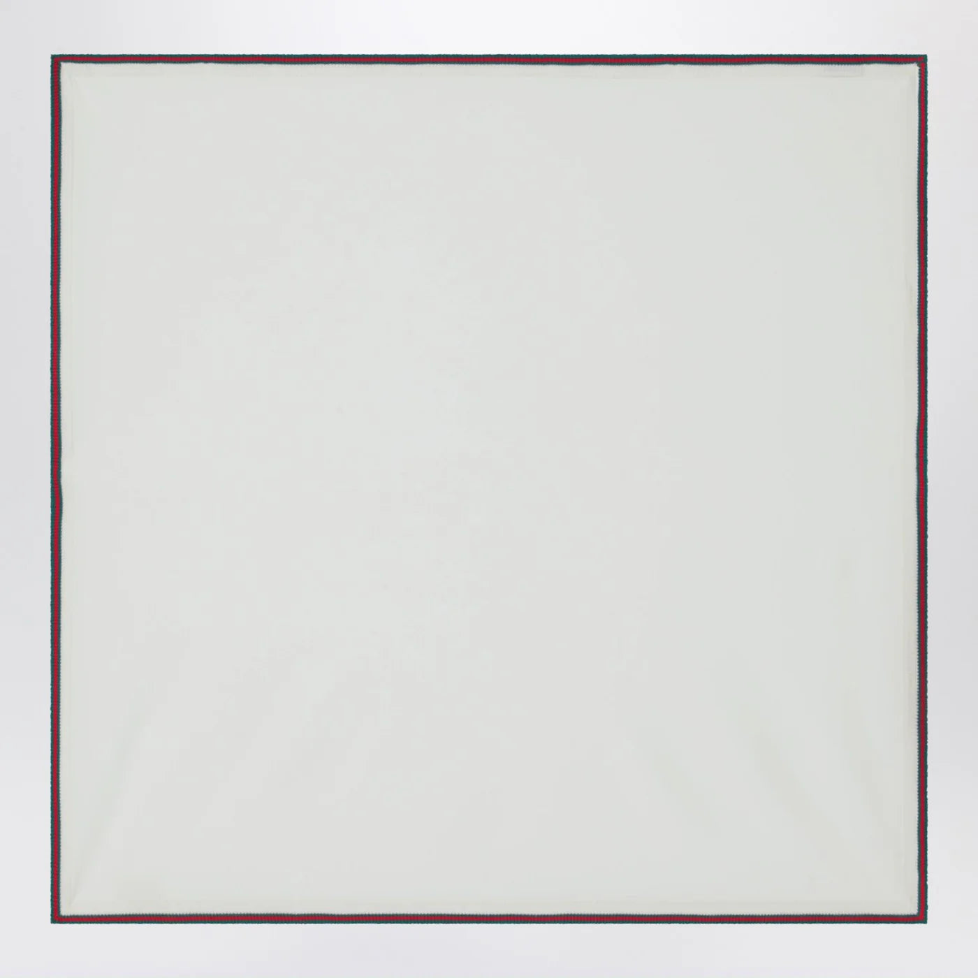 GUCCI White wool blanket with Web tape