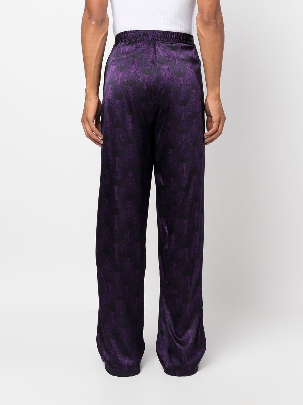 Ozwald Boateng Elastic waist printed silk trousers