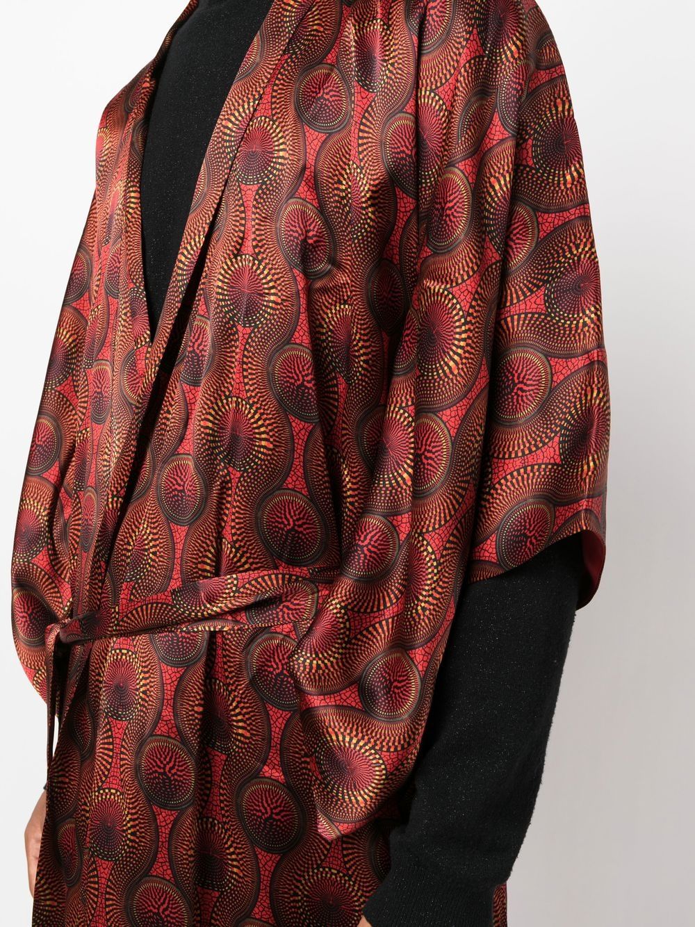 Ozwald Boateng Printed silk long kimono