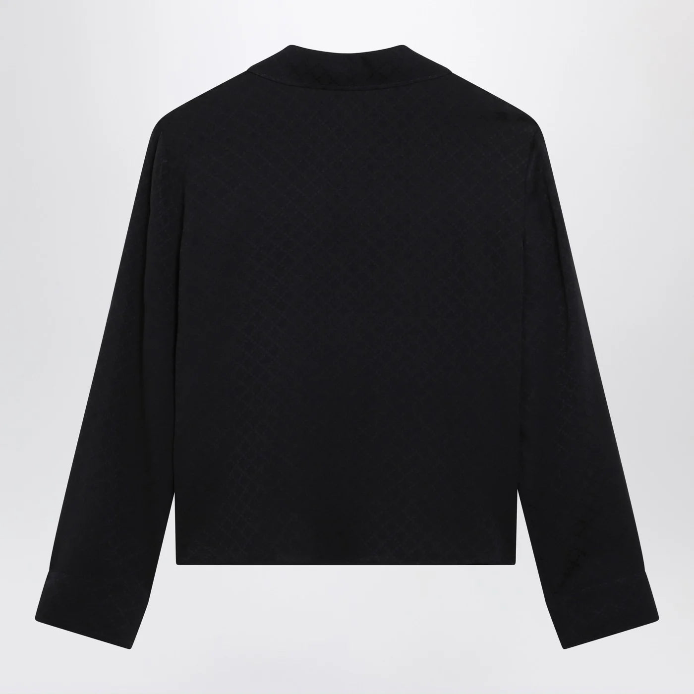 GUCCI Blue jacquard silk-blend shirt